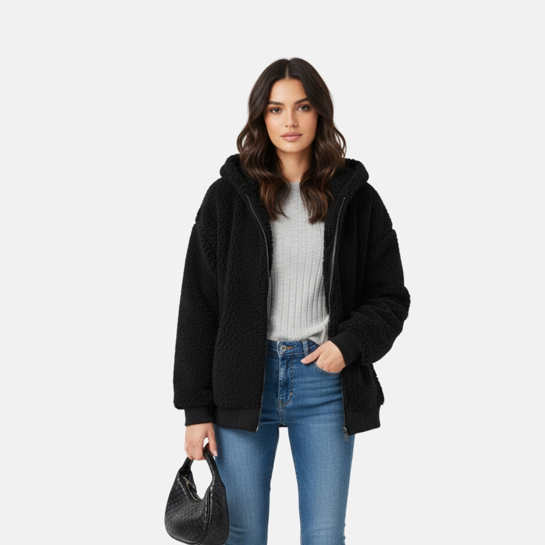 VELYXA | Women’s Polyester Bomber Jacket – Zip-Up