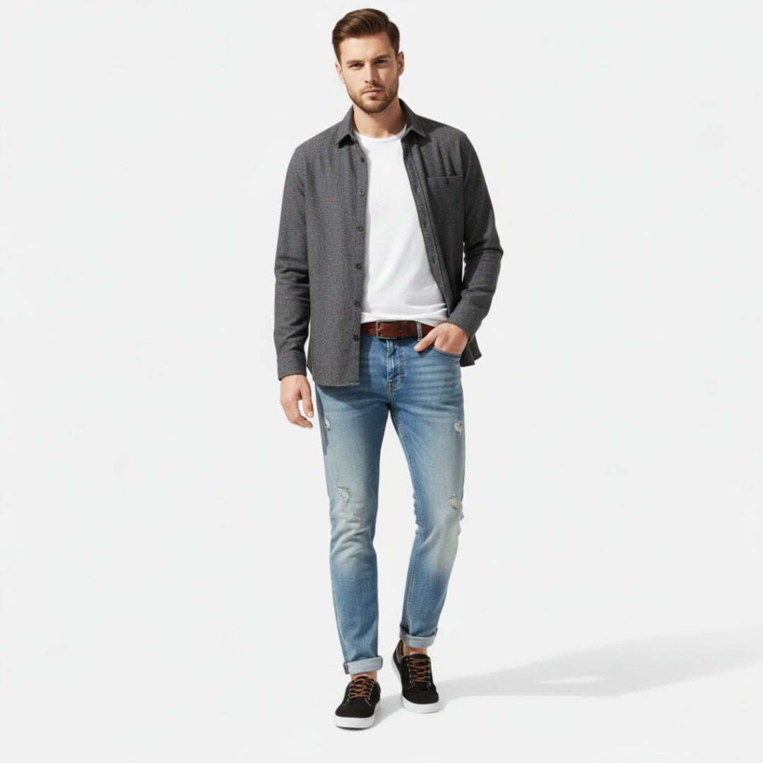 VELYXA | Men’s Low-Top Canvas Sneakers with Non-Slip Sole