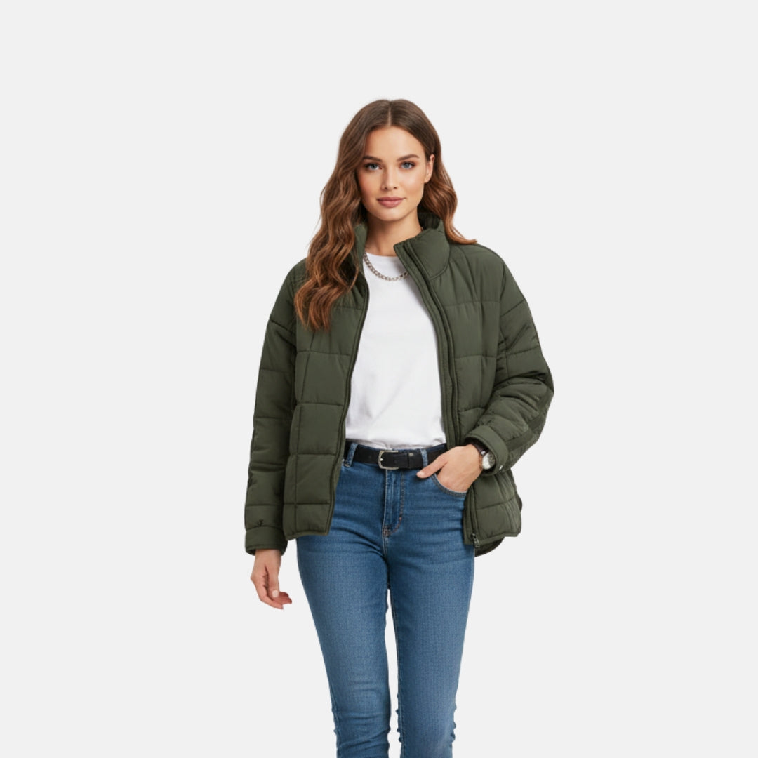 VELYXA | Women’s Full-Zip Puffer Jacket – Quilted