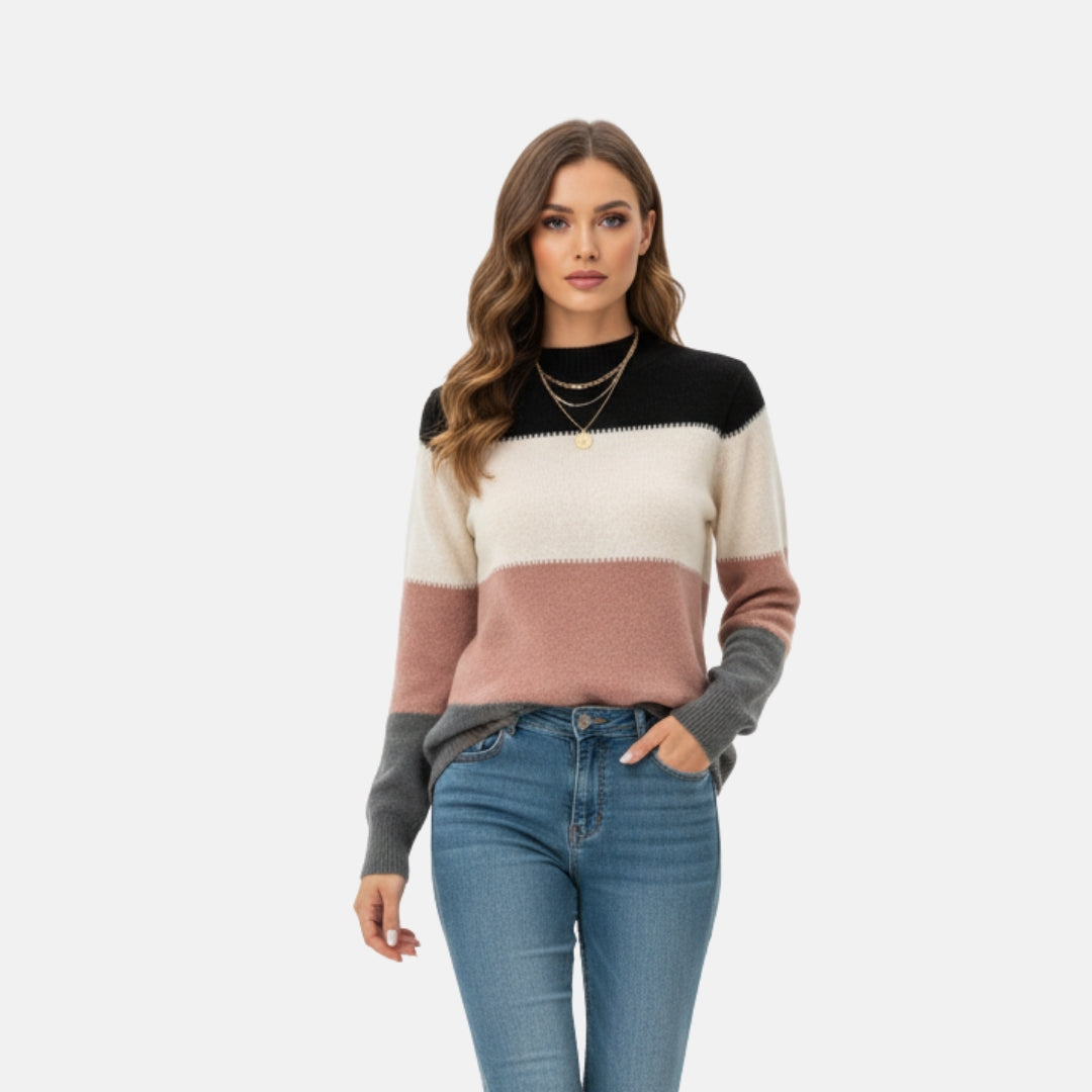 VELYXA | Women’s Pullover Sweater with Mock Neck