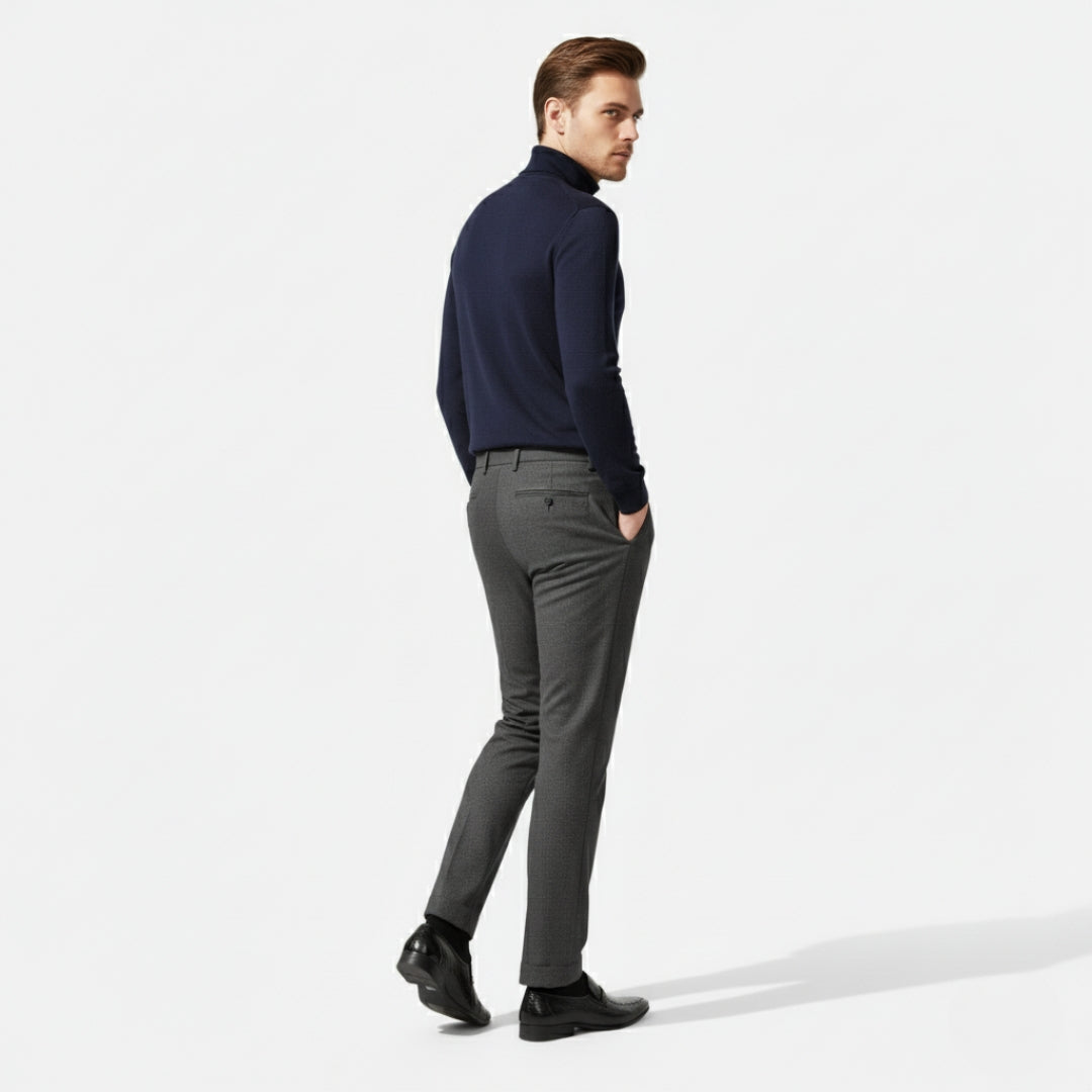 VELYXA | Men’s Oxford Slip-On Loafers with Metallic Emblem