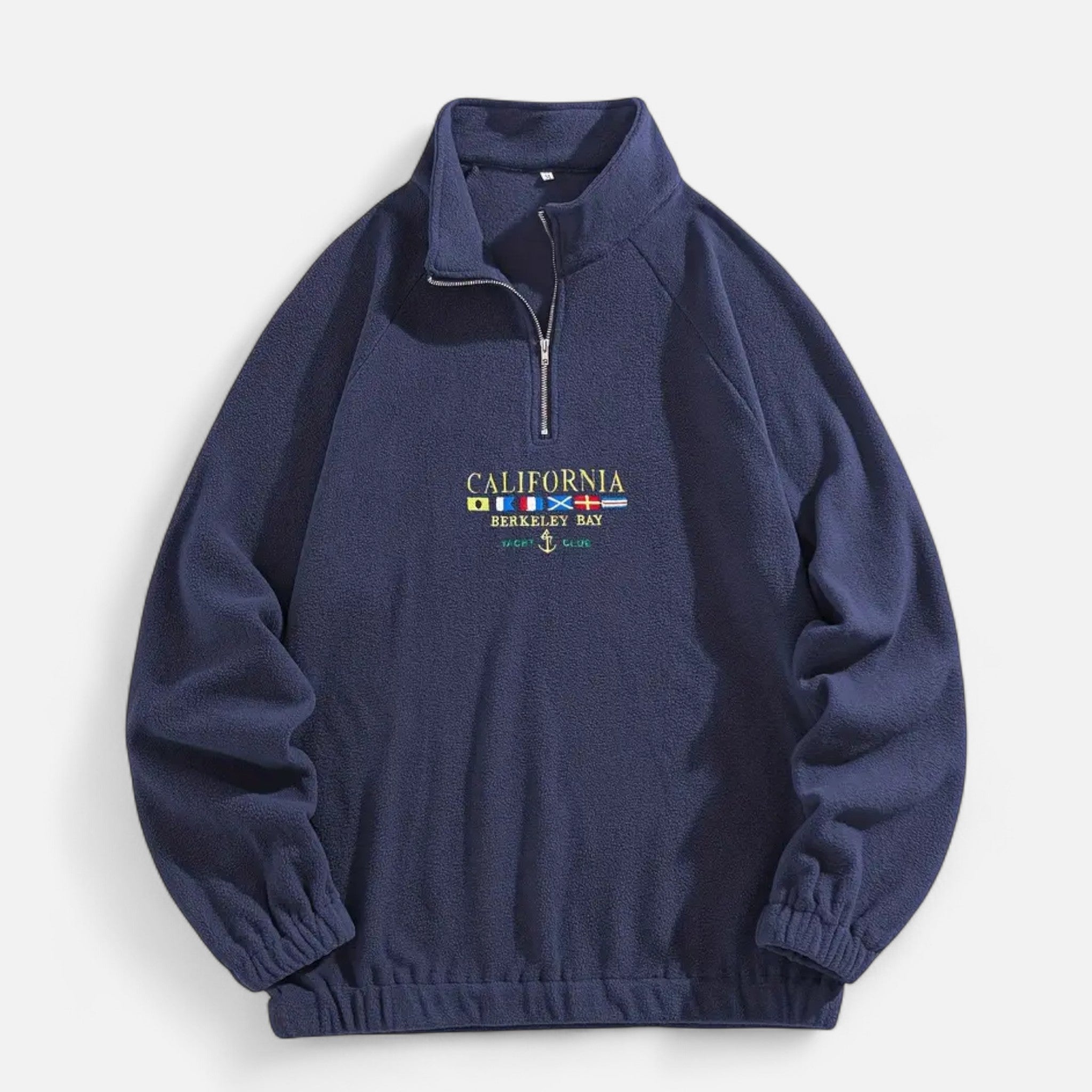 VELYXA | Men’s Zip-Up Fleece Sweatshirt with Stand Collar