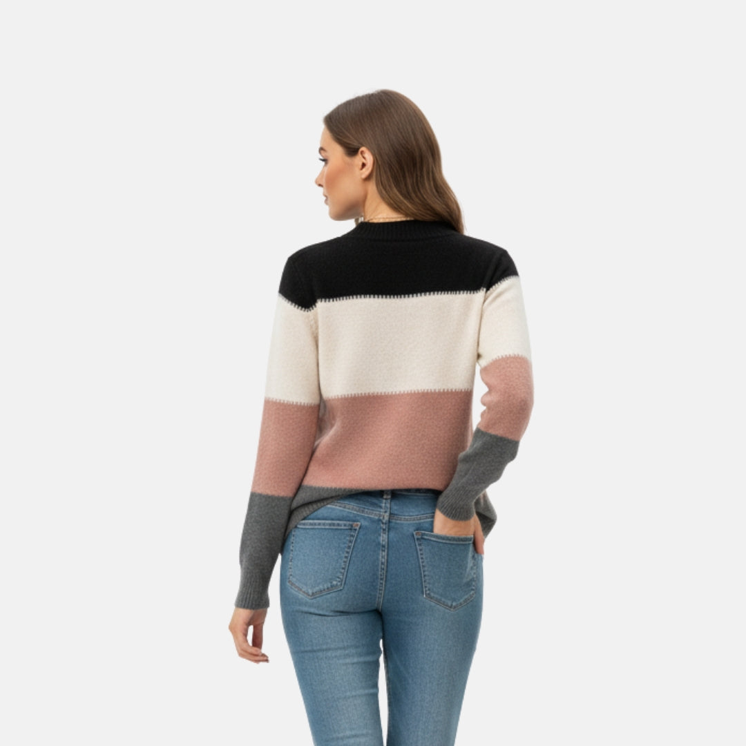 VELYXA | Women’s Pullover Sweater with Mock Neck