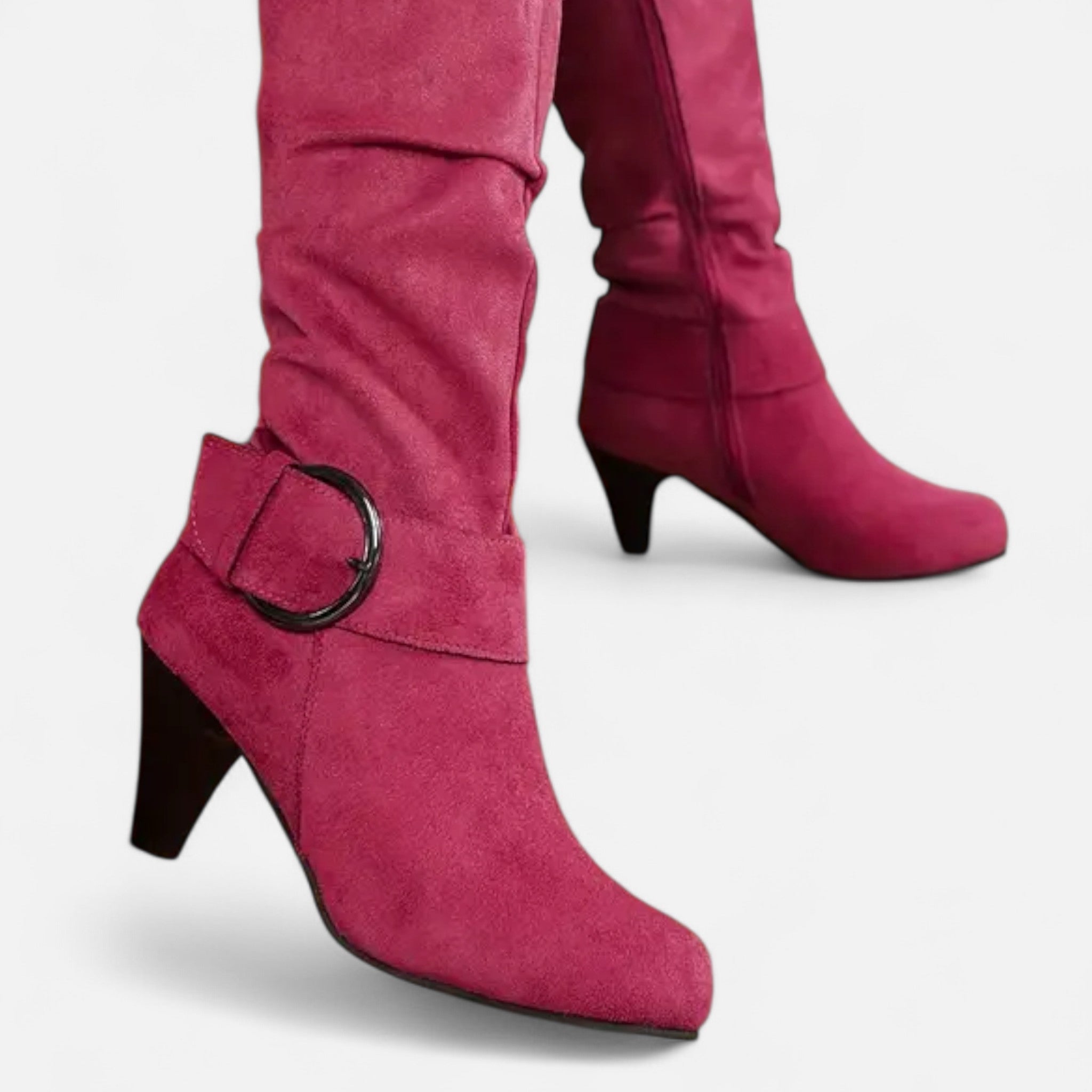 VELYXA | Women’s Mid-Calf Boots with Buckle Strap