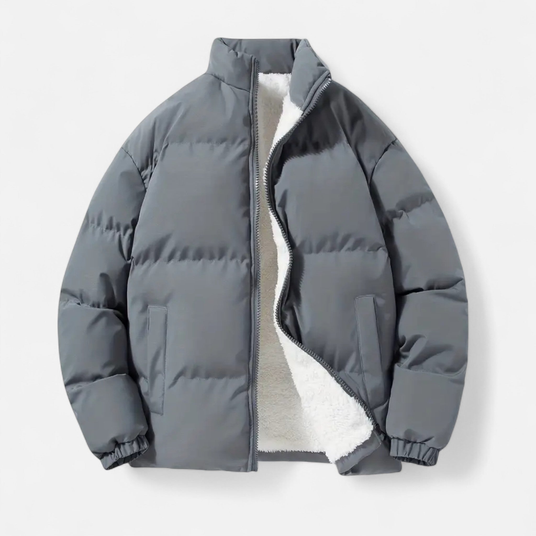 VELYXA | Men’s Casual Zip-Up Jacket with Stand Collar