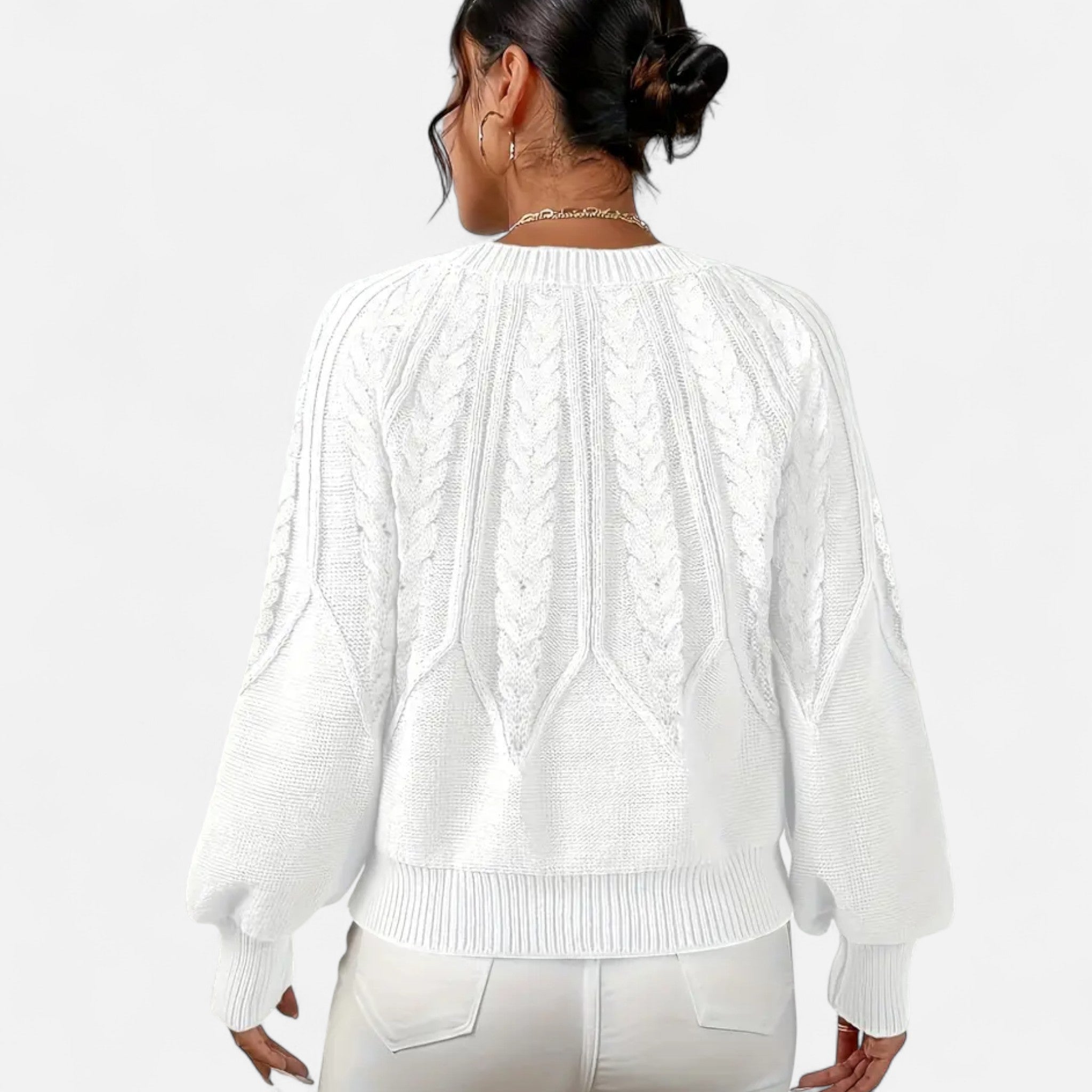 VELYXA | Women’s Pullover Sweater with Round Neck