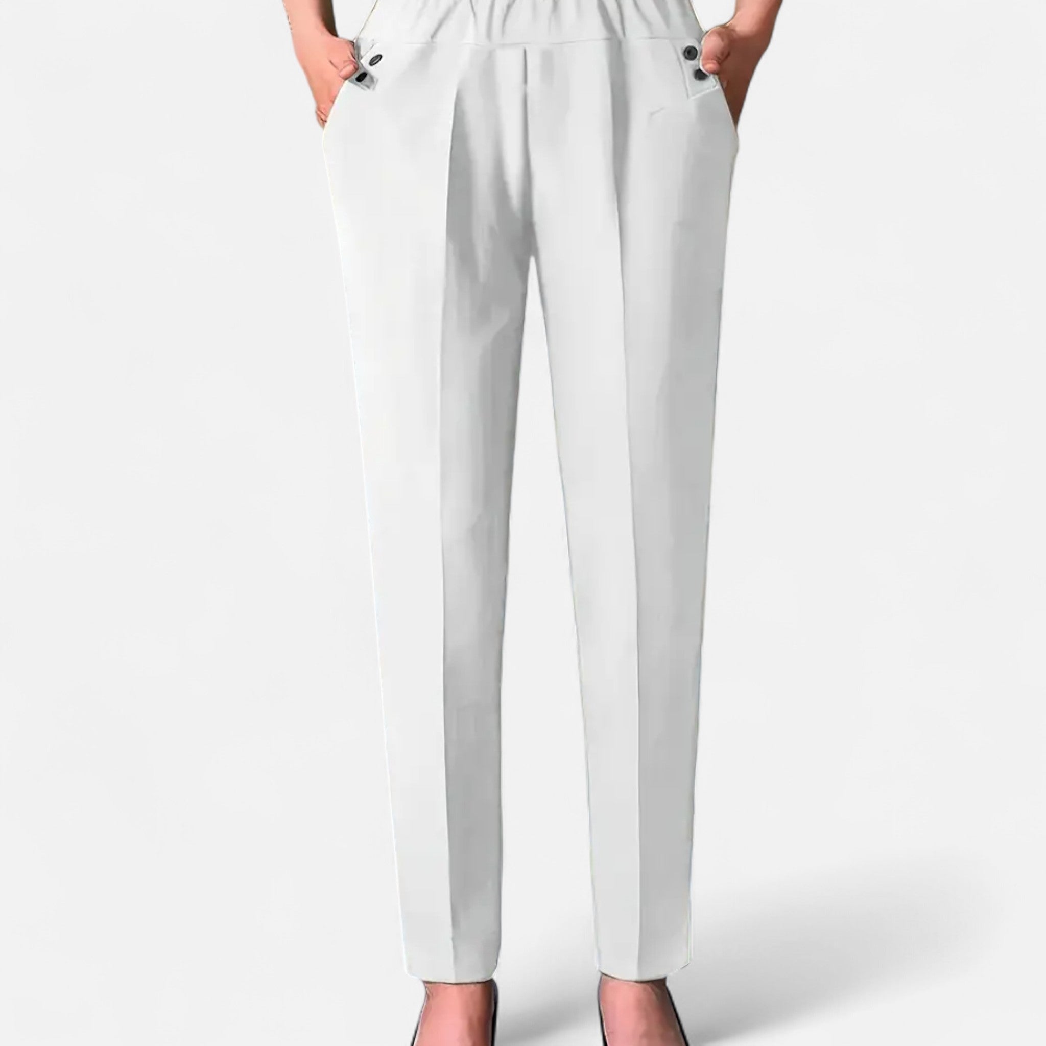 VELYXA | Women’s Tapered Trousers with Elastic Waist