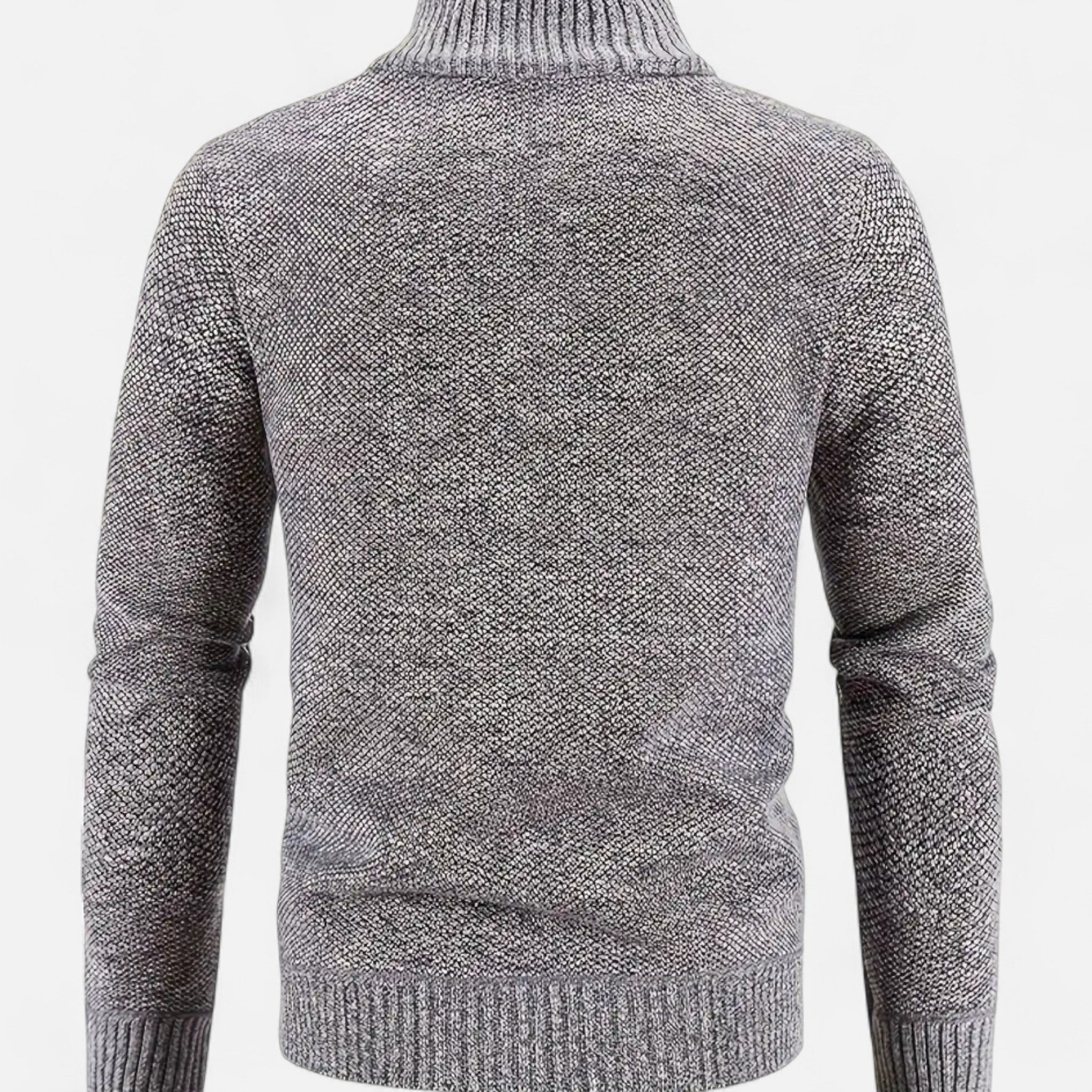 VELYXA | Men’s Zip-Up Knit Sweater – Wool & Cotton Blend