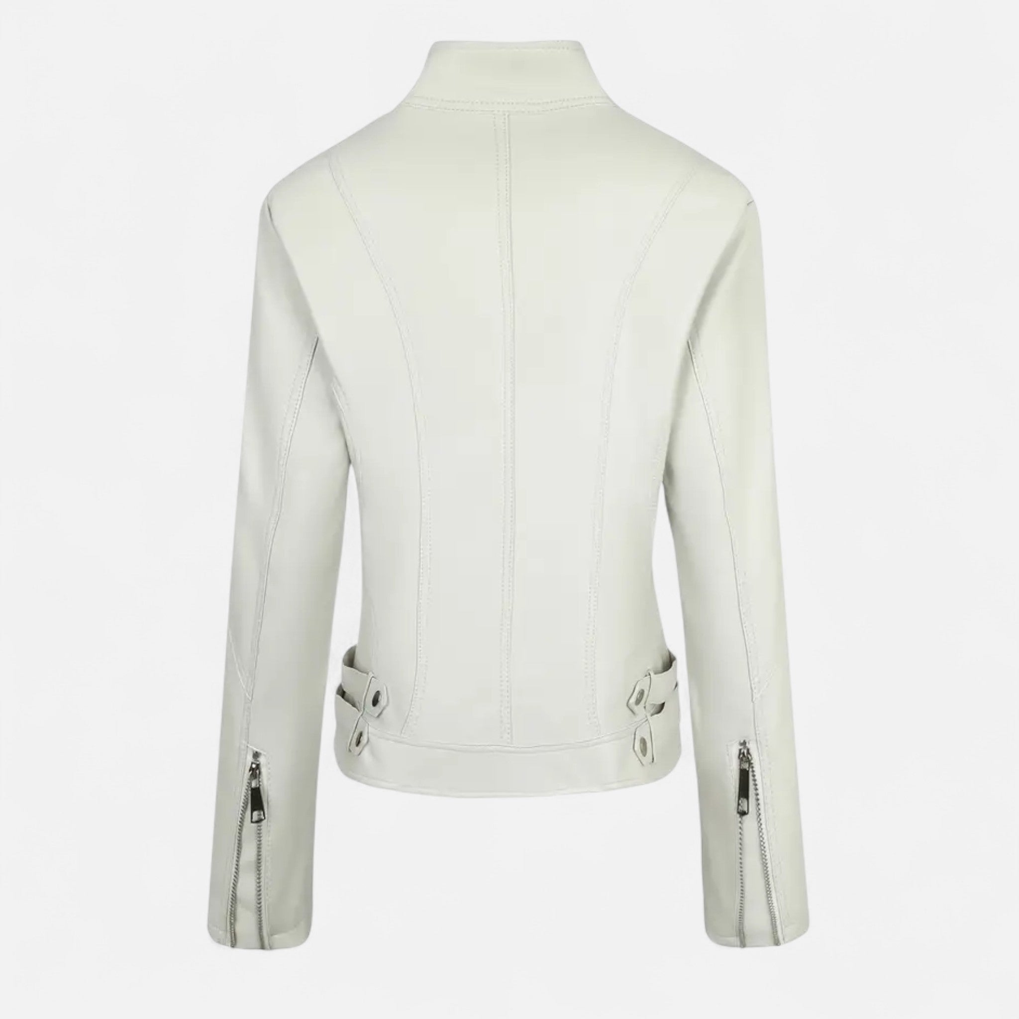 VELYXA | Women’s Zip-Up Motorcycle Jacket with Stand Collar