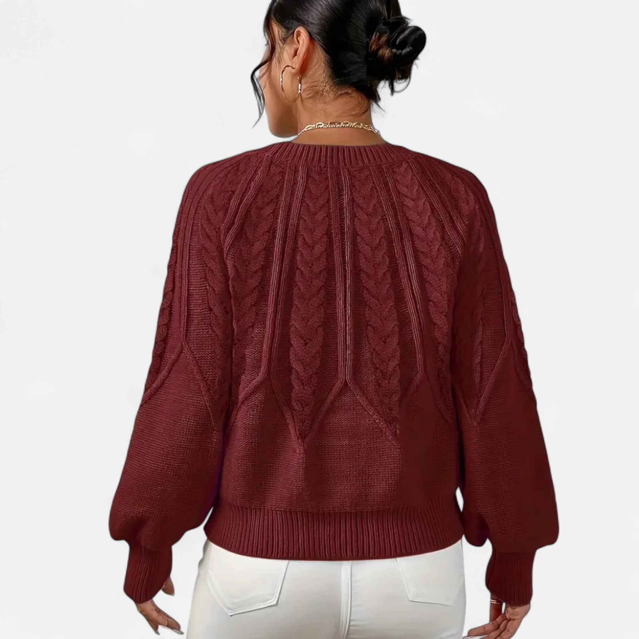 VELYXA | Women’s Pullover Sweater with Round Neck