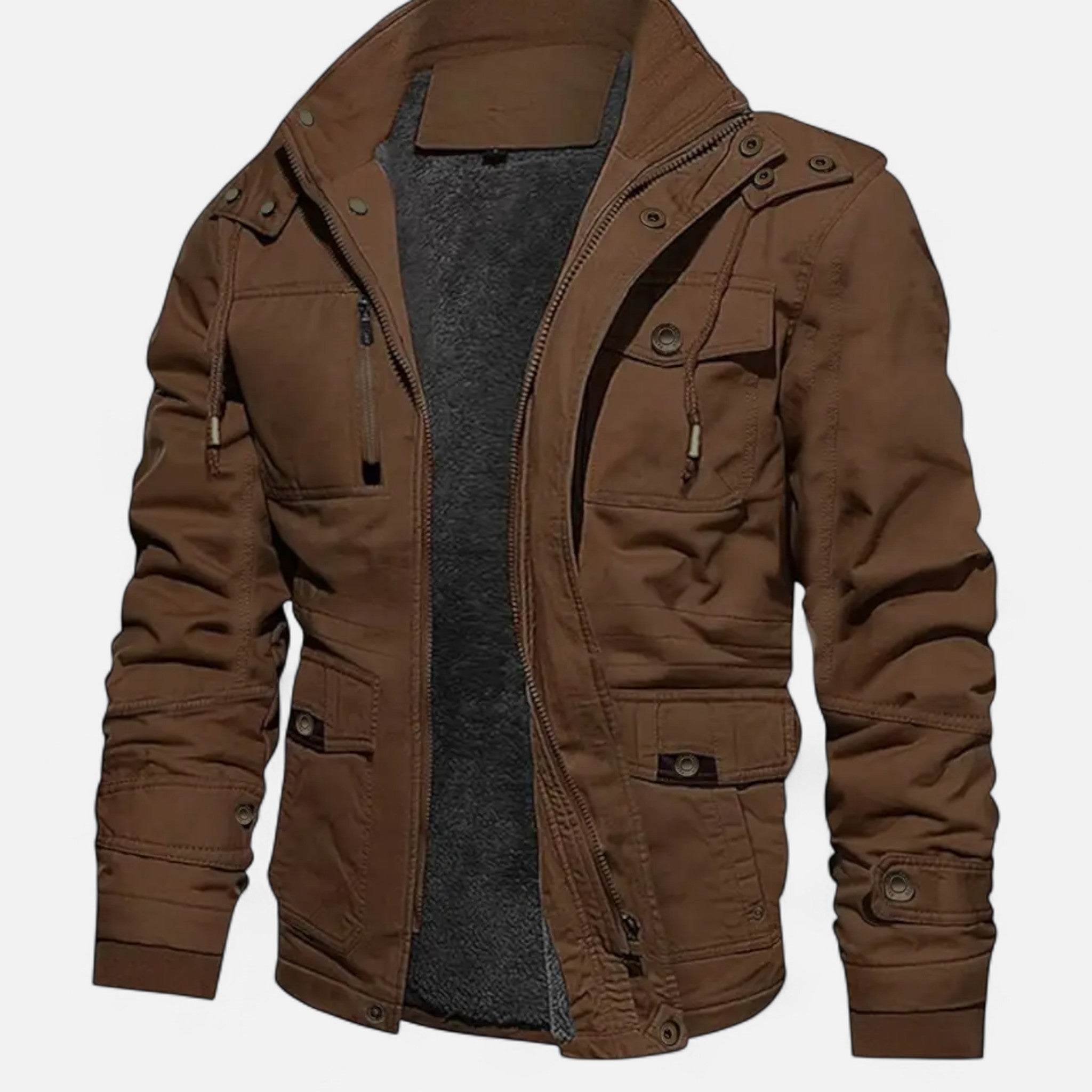 VELYXA | Men’s Mid-Length Zip-Up Jacket with Detachable Hood