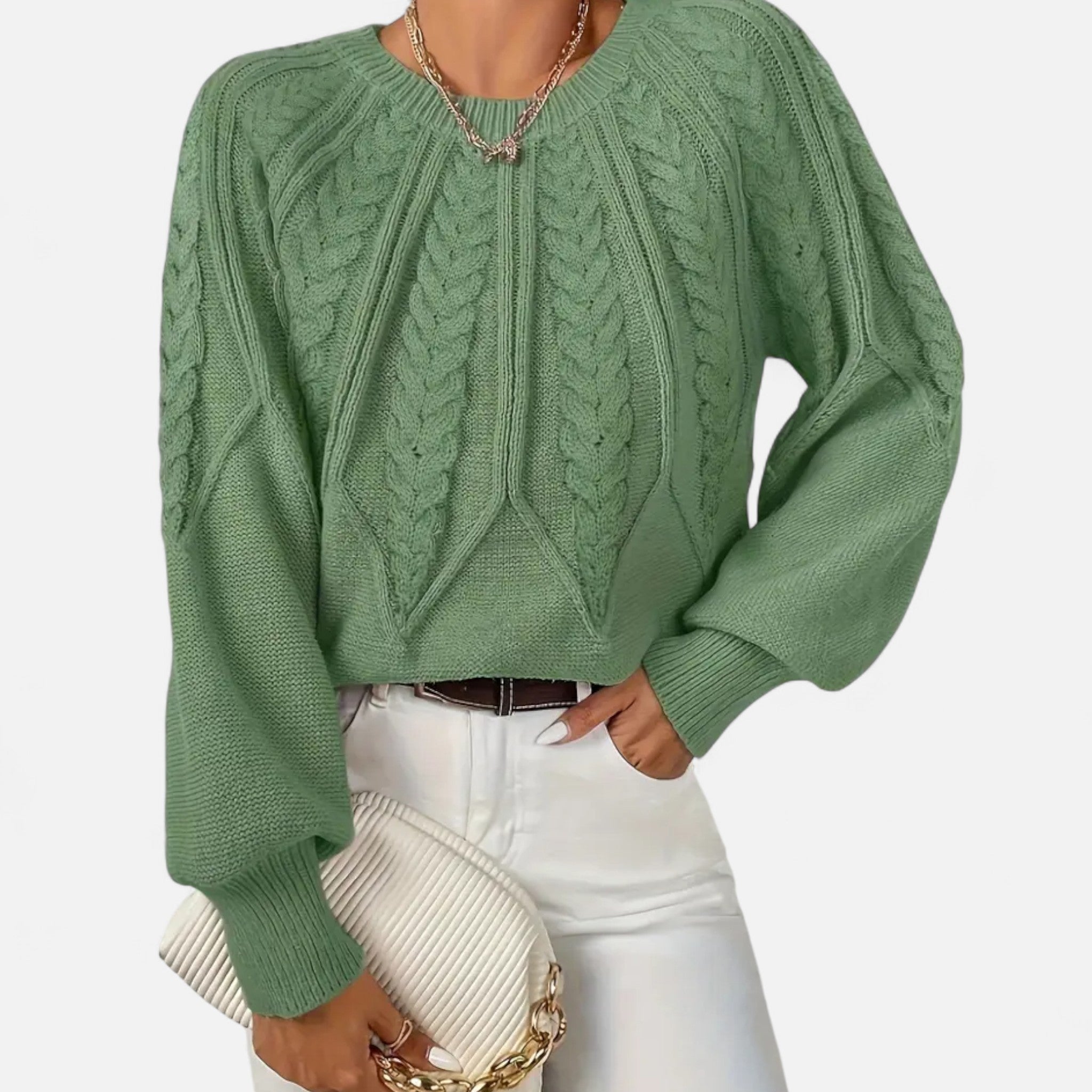 VELYXA | Women’s Pullover Sweater with Round Neck