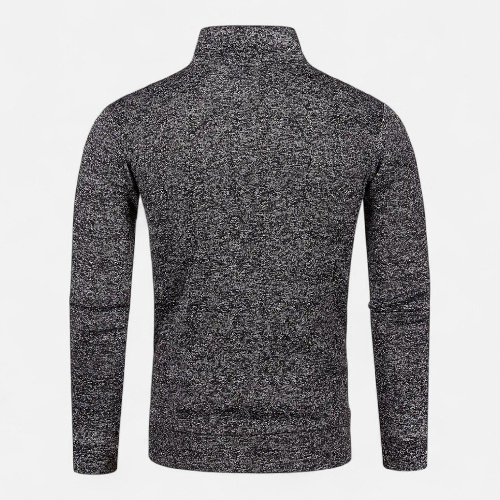 VELYXA | Men’s Knit Cardigan with Stand Collar – Wool-Cotton Blend