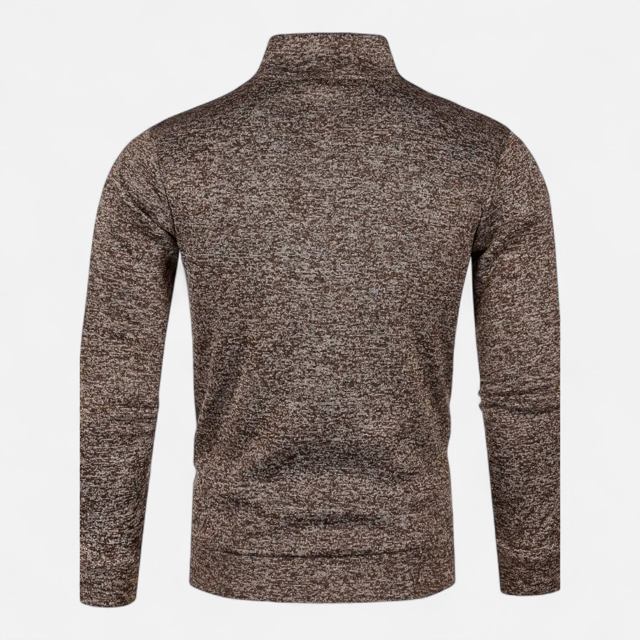 VELYXA | Men’s Knit Cardigan with Stand Collar – Wool-Cotton Blend