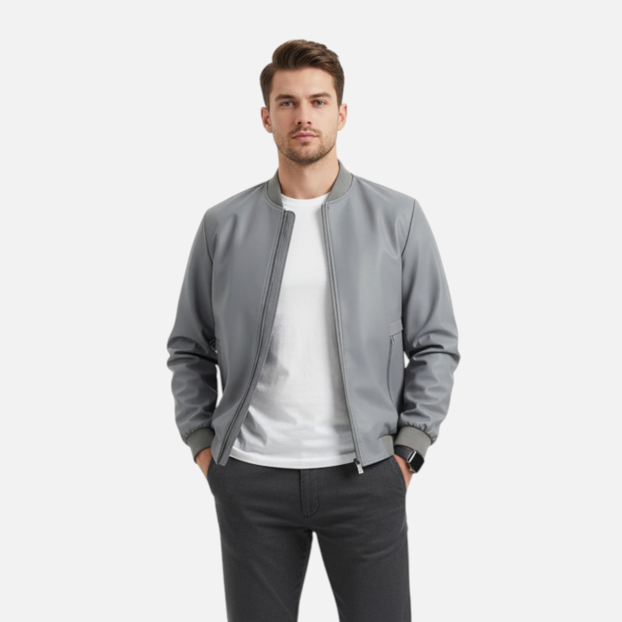 VELYXA | Men’s Insulated Zip-Up Jacket with Baseball Collar