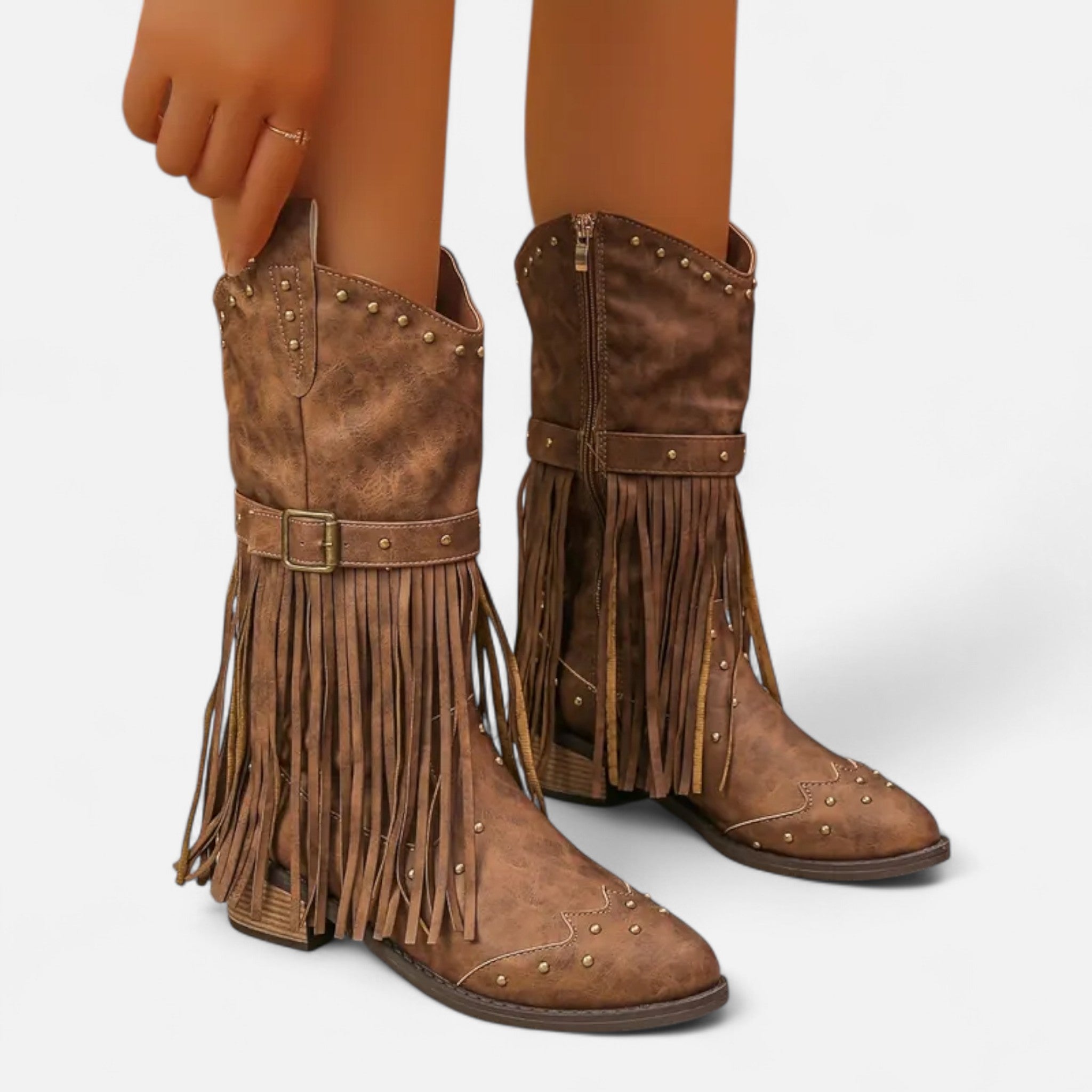 VELYXA | Women’s Western Boots with Tassel Detail