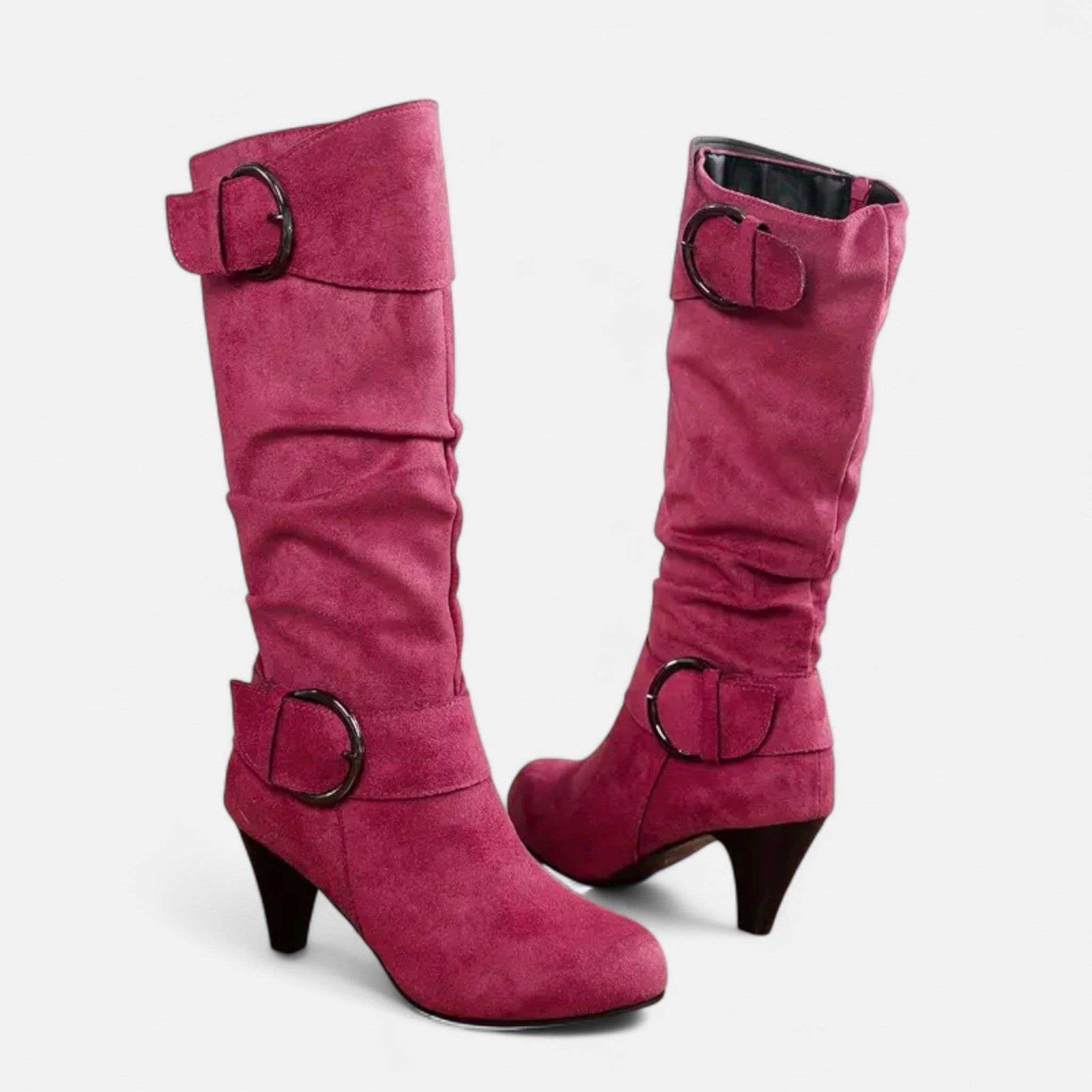 VELYXA | Women’s Mid-Calf Boots with Buckle Strap