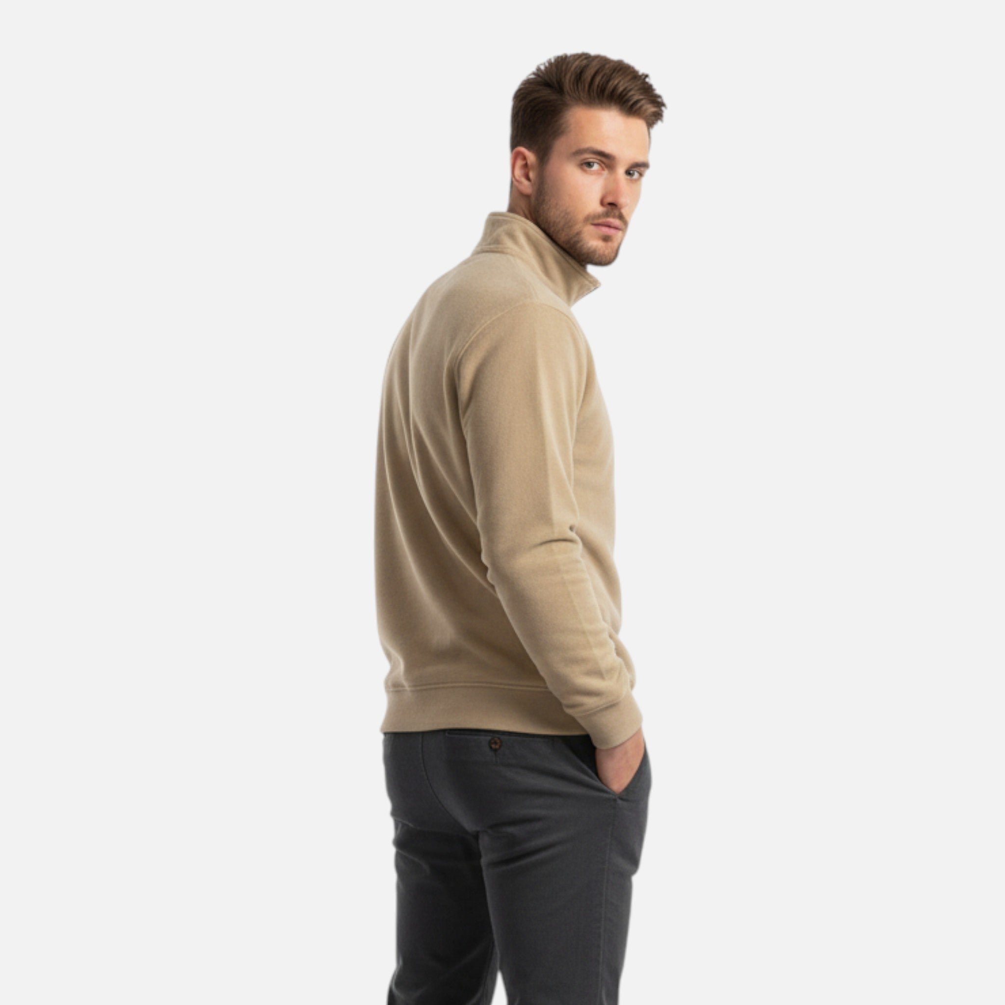 VELYXA | Men’s Collared Half-Zip Fleece Shirt