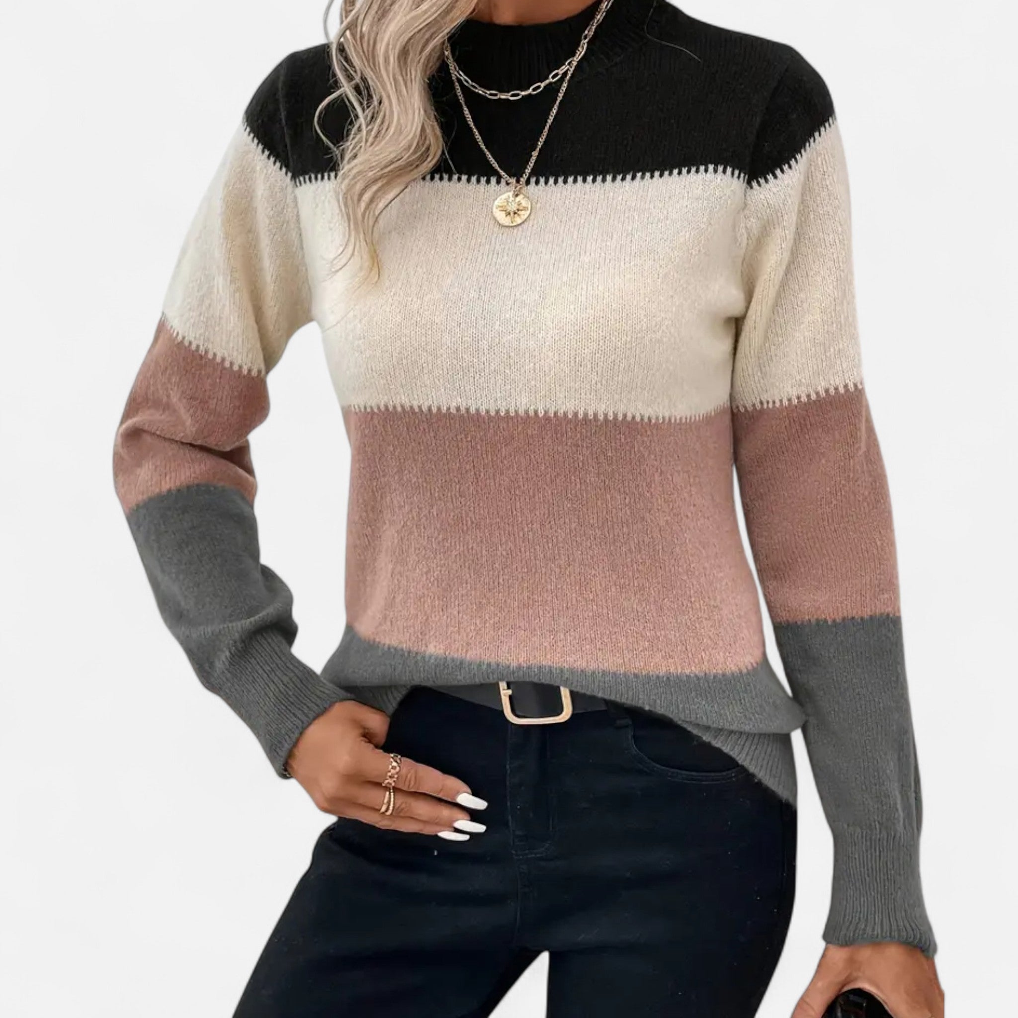 VELYXA | Women’s Pullover Sweater with Mock Neck