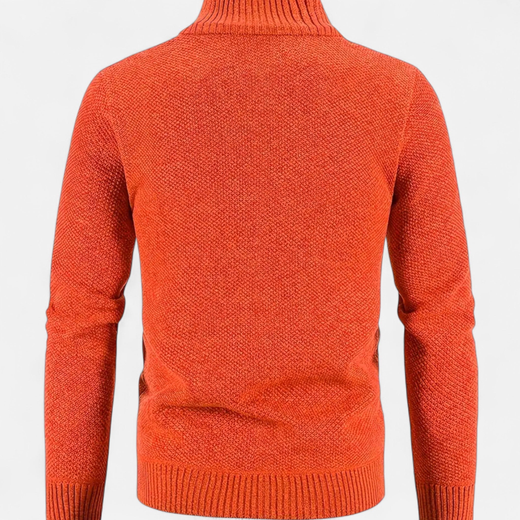 VELYXA | Men’s Zip-Up Knit Sweater – Wool & Cotton Blend