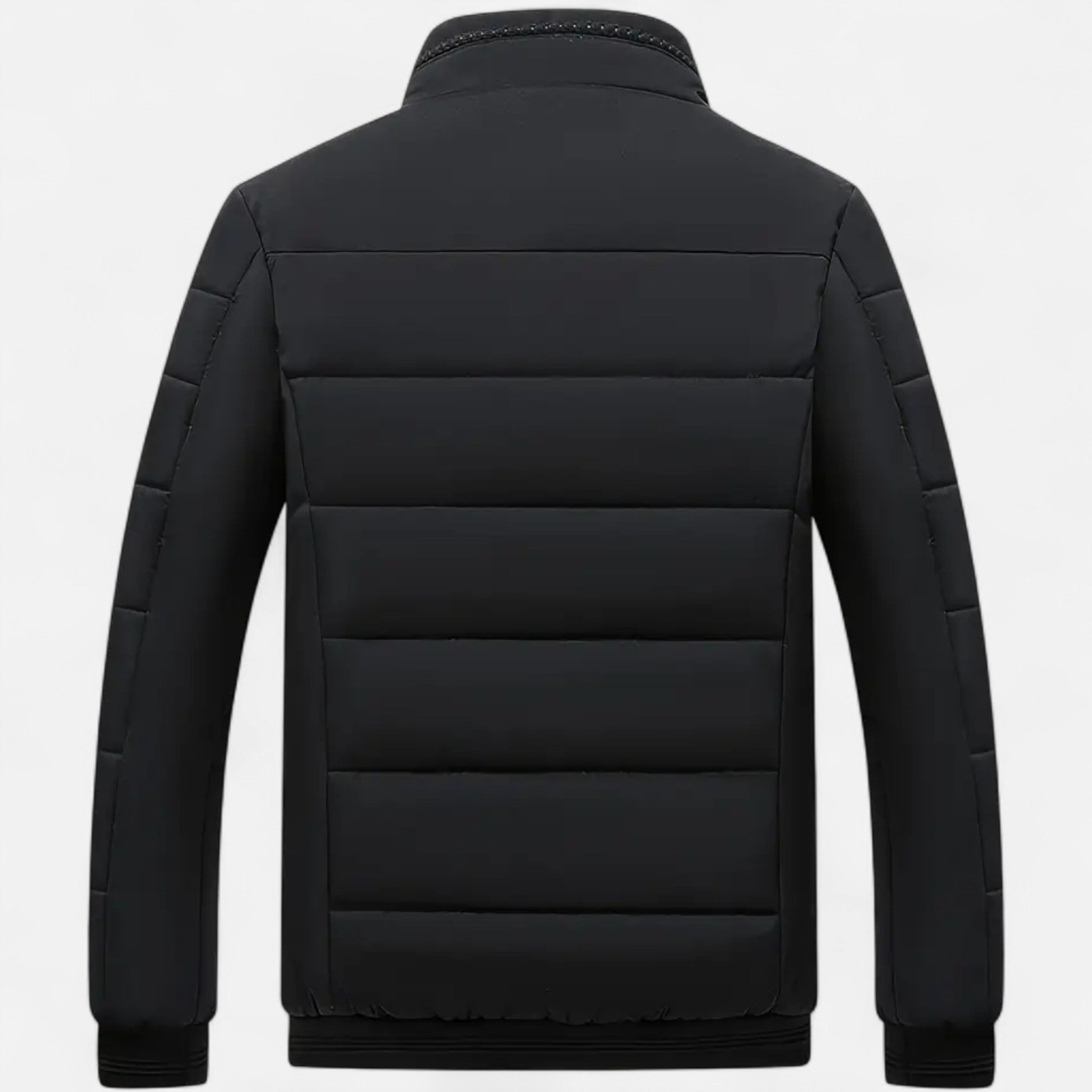 VELYXA | Men’s Zip-Up Polyester Jacket with Stand Collar