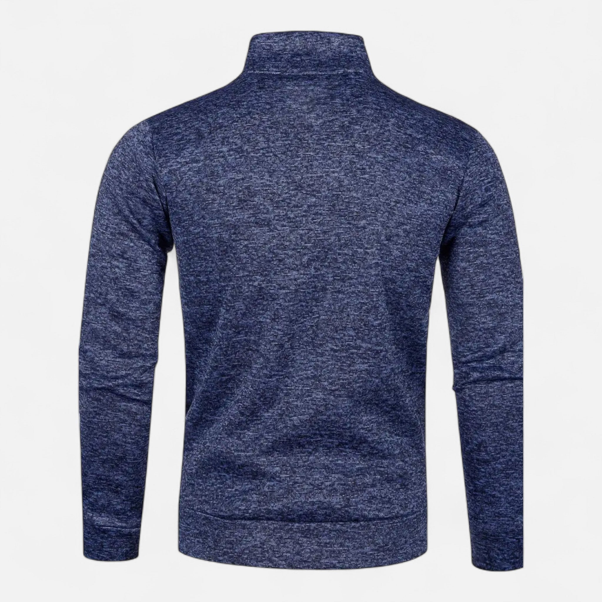 VELYXA | Men’s Knit Cardigan with Stand Collar – Wool-Cotton Blend