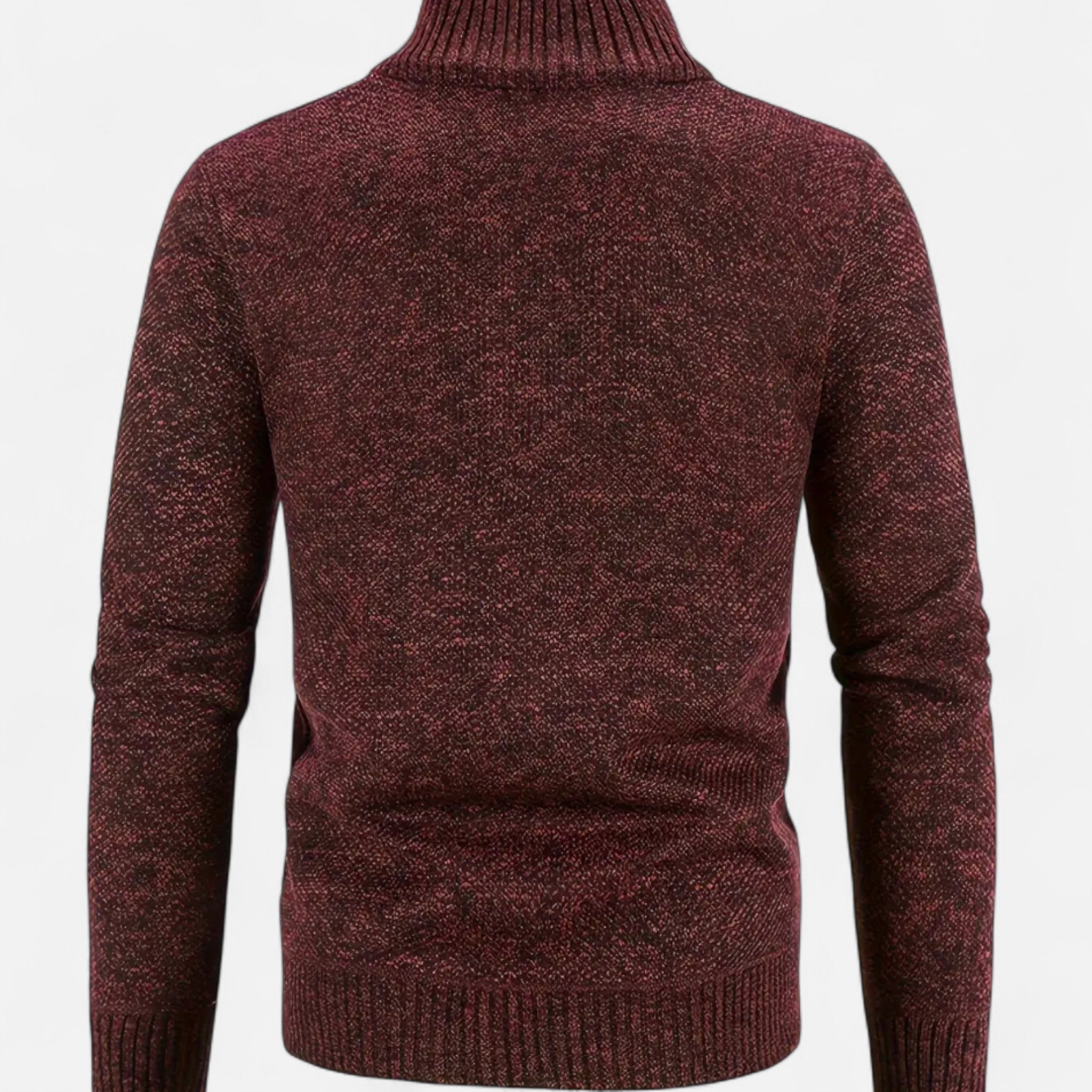 VELYXA | Men’s Zip-Up Knit Sweater – Wool & Cotton Blend
