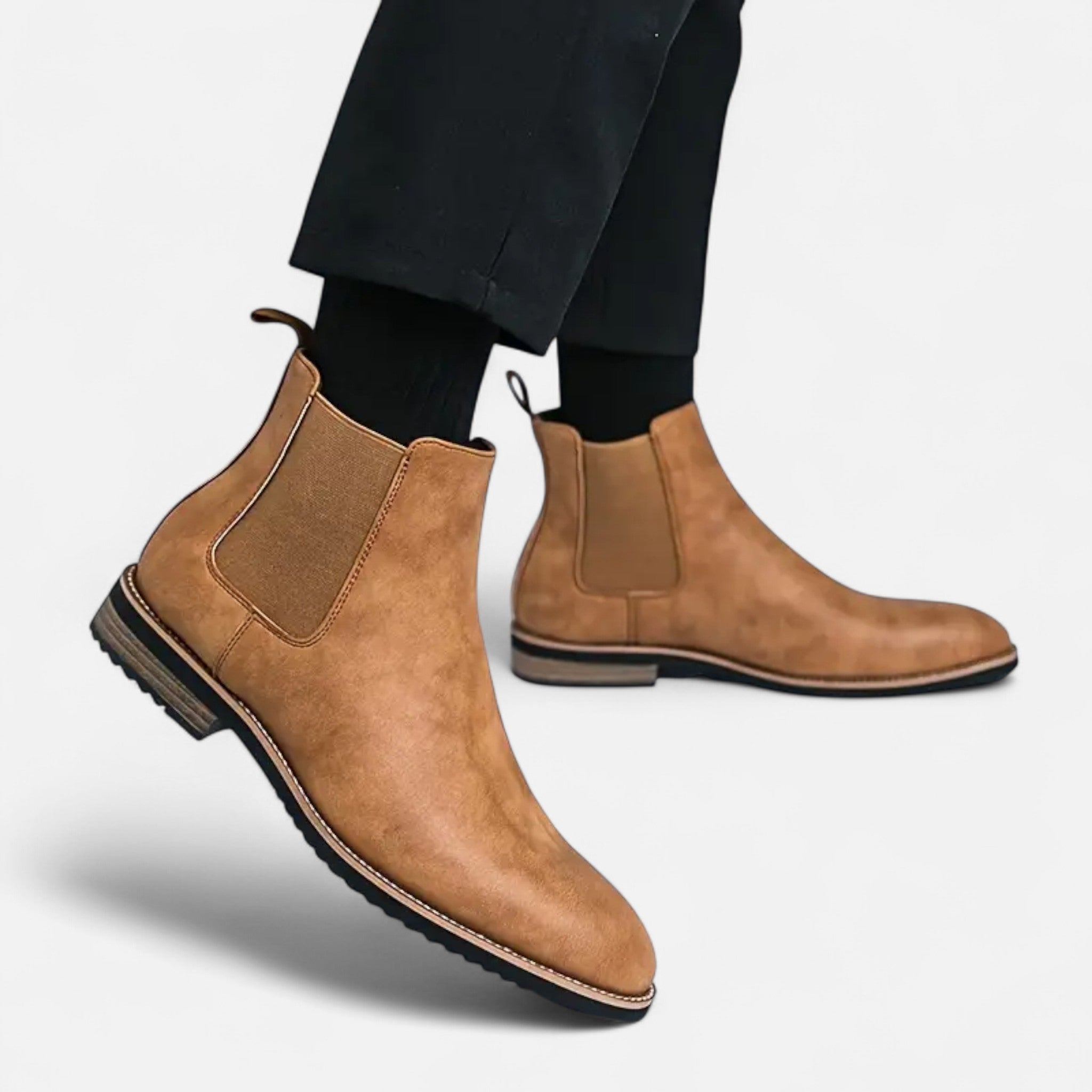 VELYXA | Men’s Slip-On Chelsea Boots with Rubber Sole
