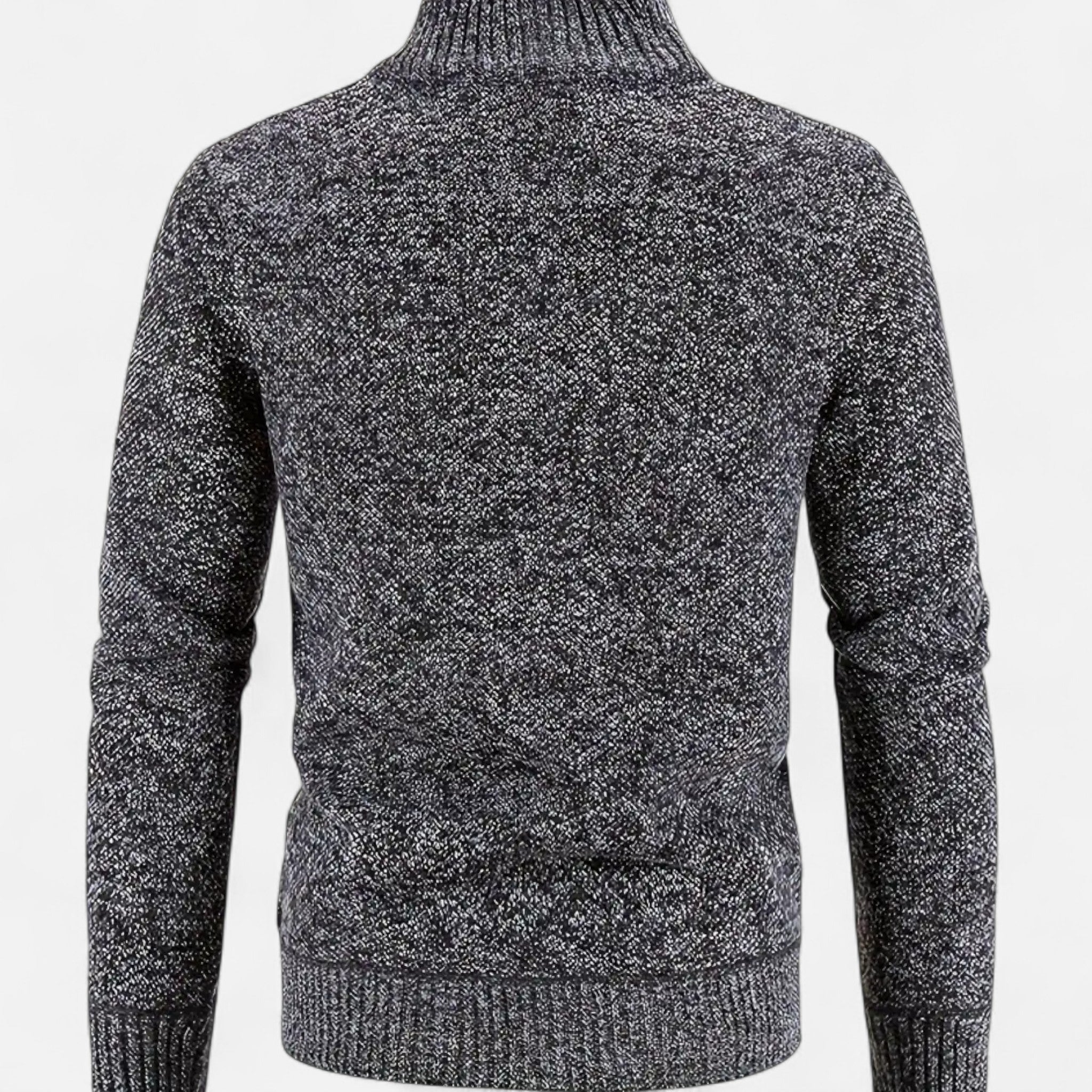 VELYXA | Men’s Zip-Up Knit Sweater – Wool & Cotton Blend
