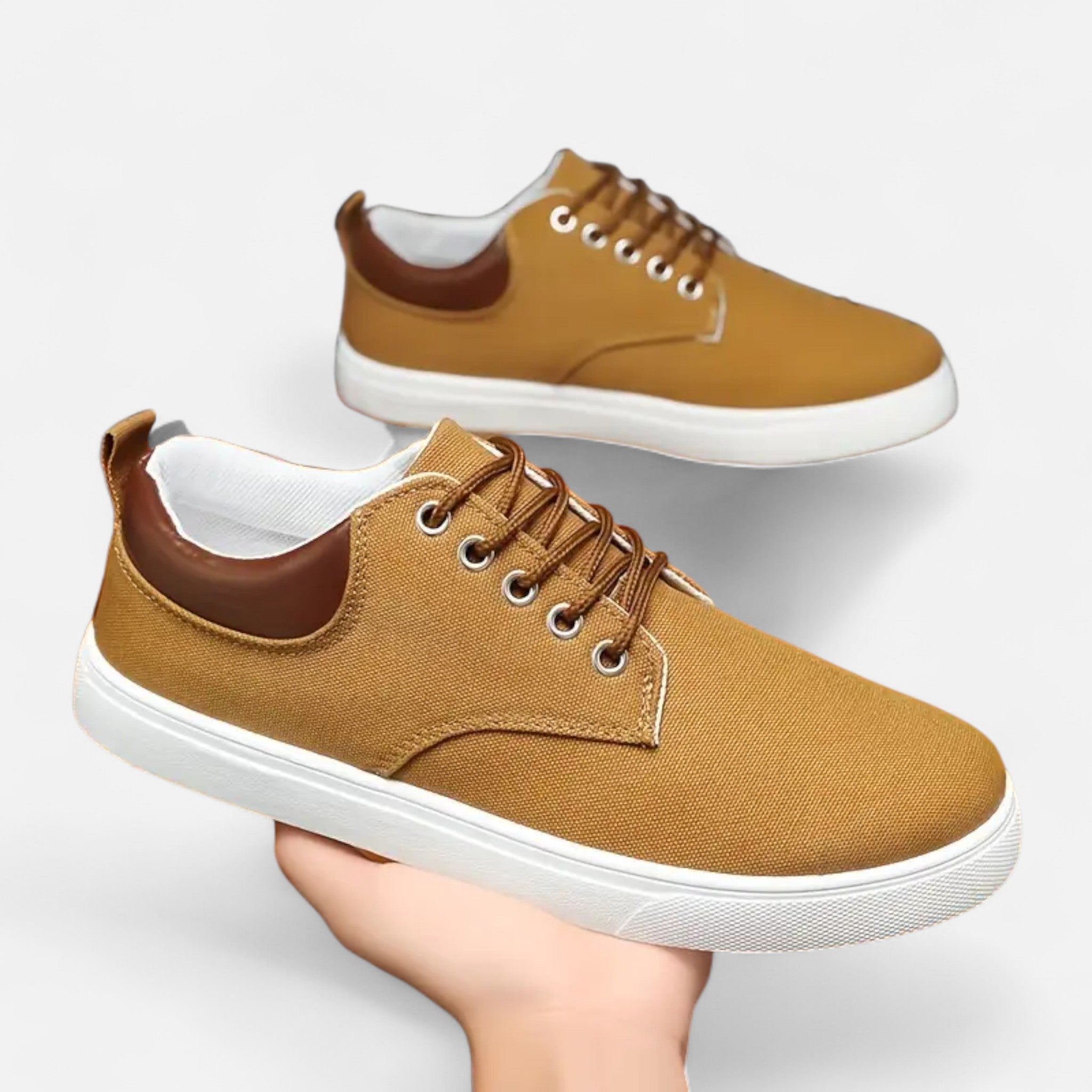 VELYXA | Men’s Low-Top Canvas Sneakers with Non-Slip Sole