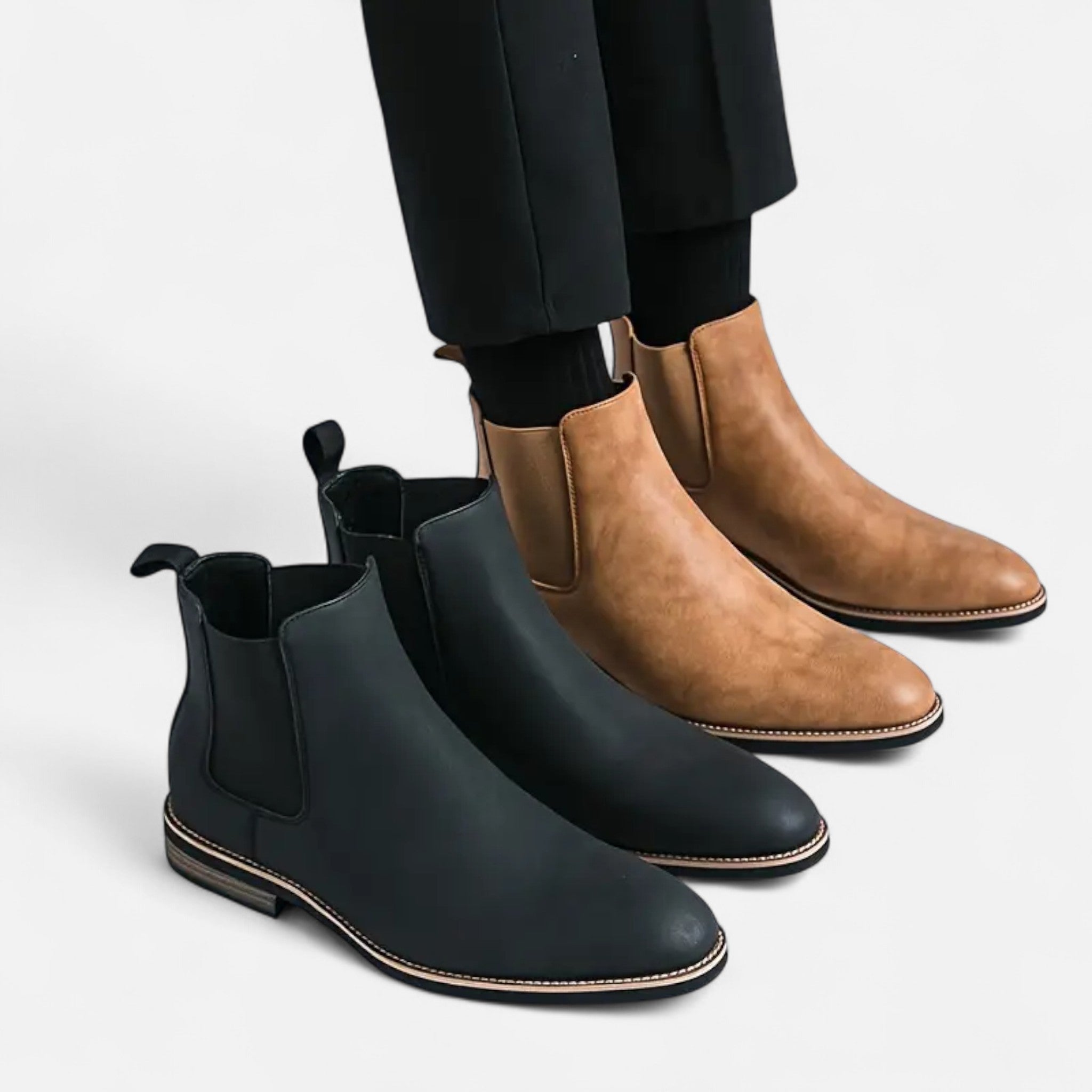VELYXA | Men’s Slip-On Chelsea Boots with Rubber Sole