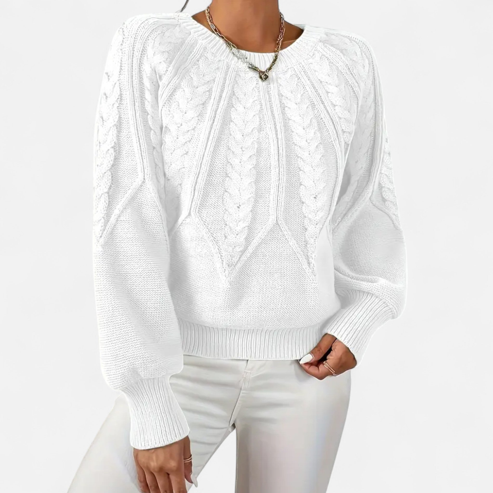 VELYXA | Women’s Pullover Sweater with Round Neck