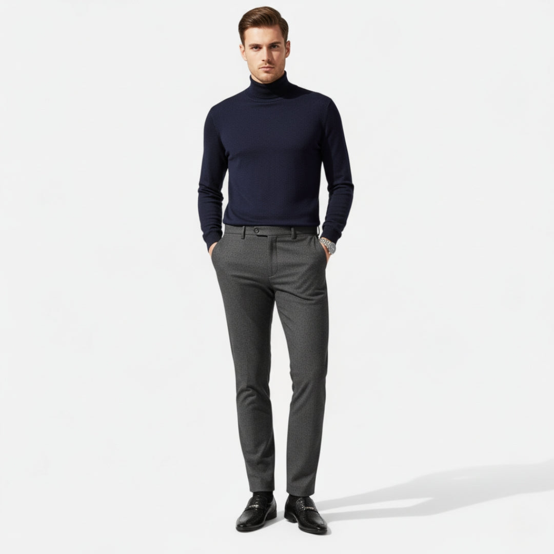 VELYXA | Men’s Oxford Slip-On Loafers with Metallic Emblem