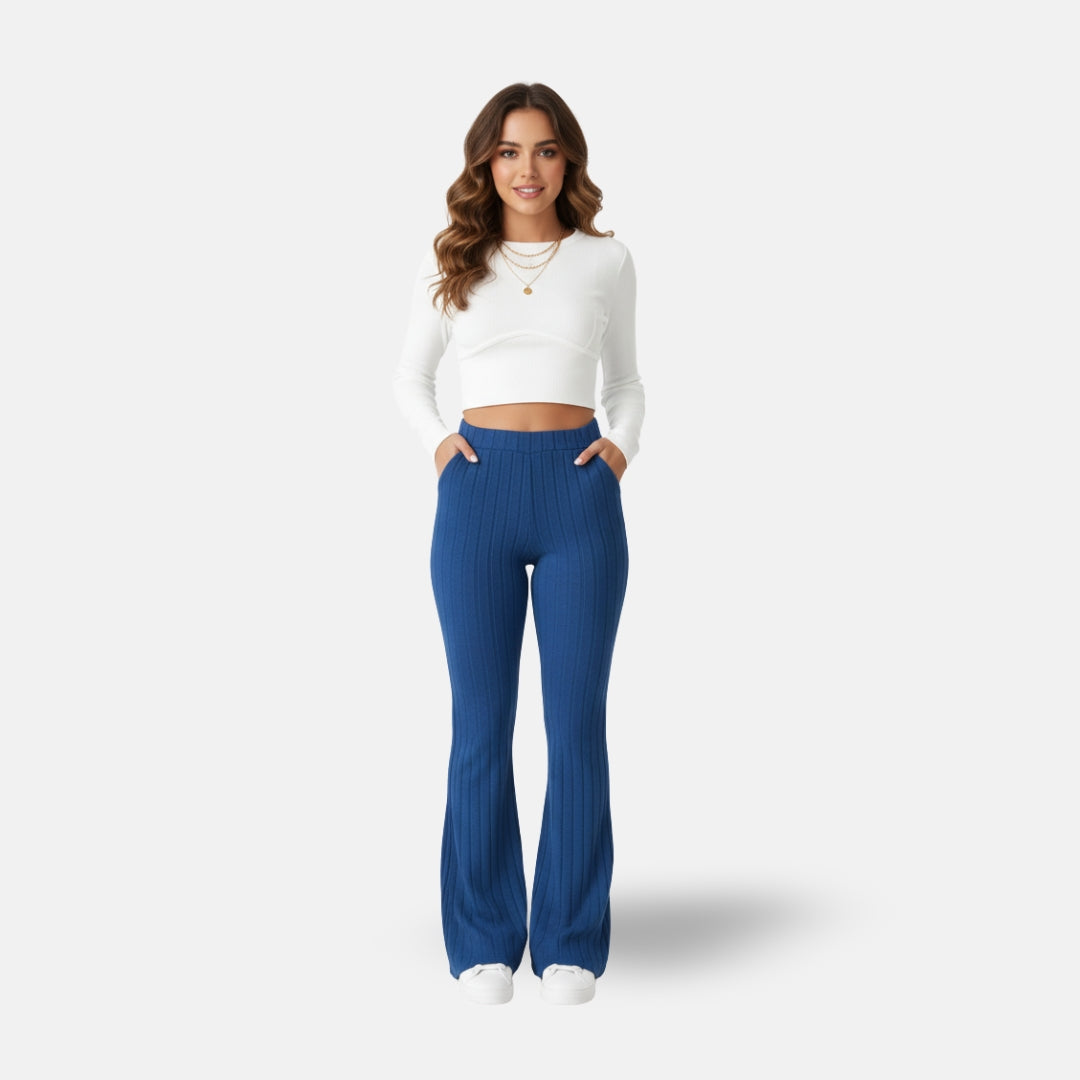 VELYXA | Women’s Stretch Flared Pants with High Waist