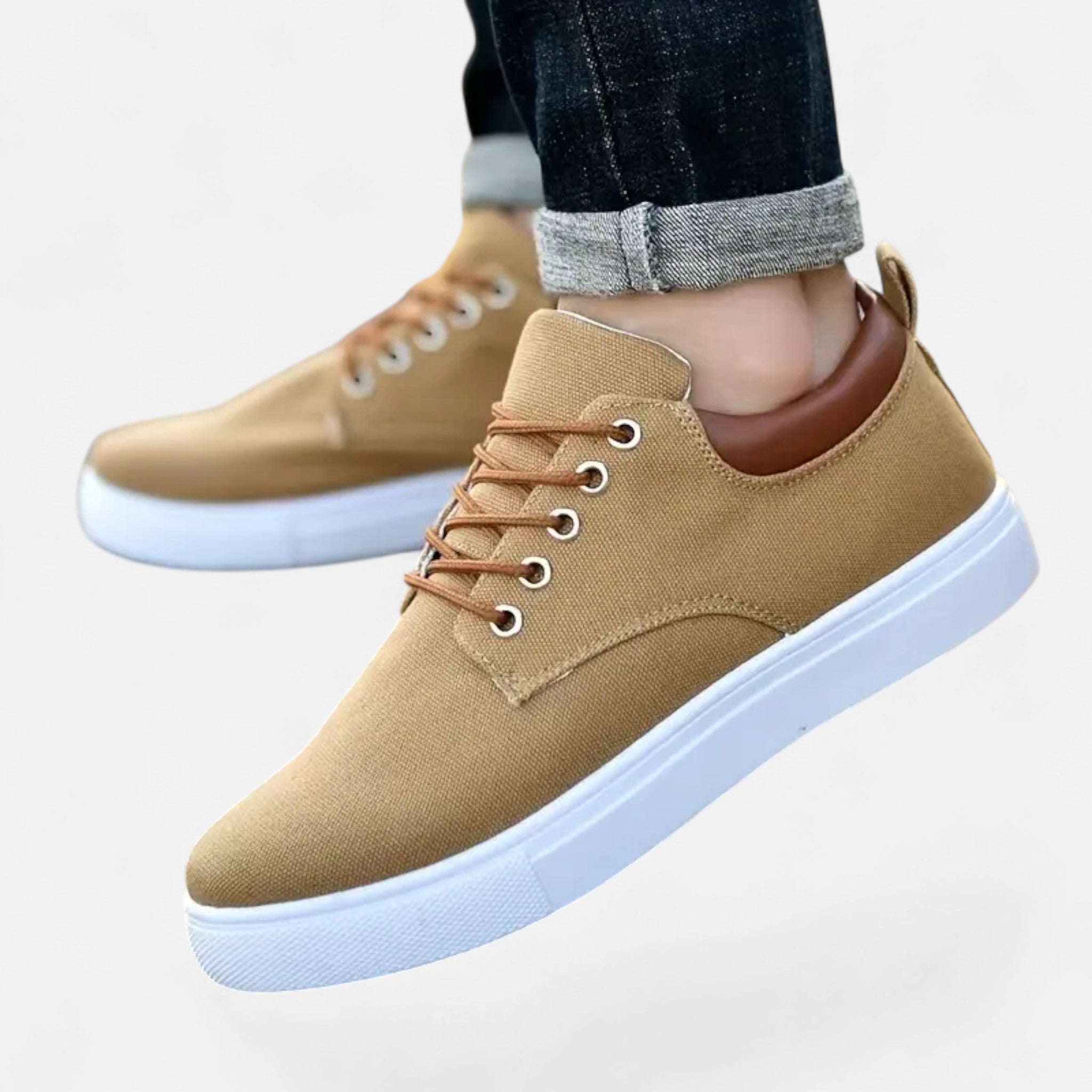 VELYXA | Men’s Low-Top Canvas Sneakers with Non-Slip Sole