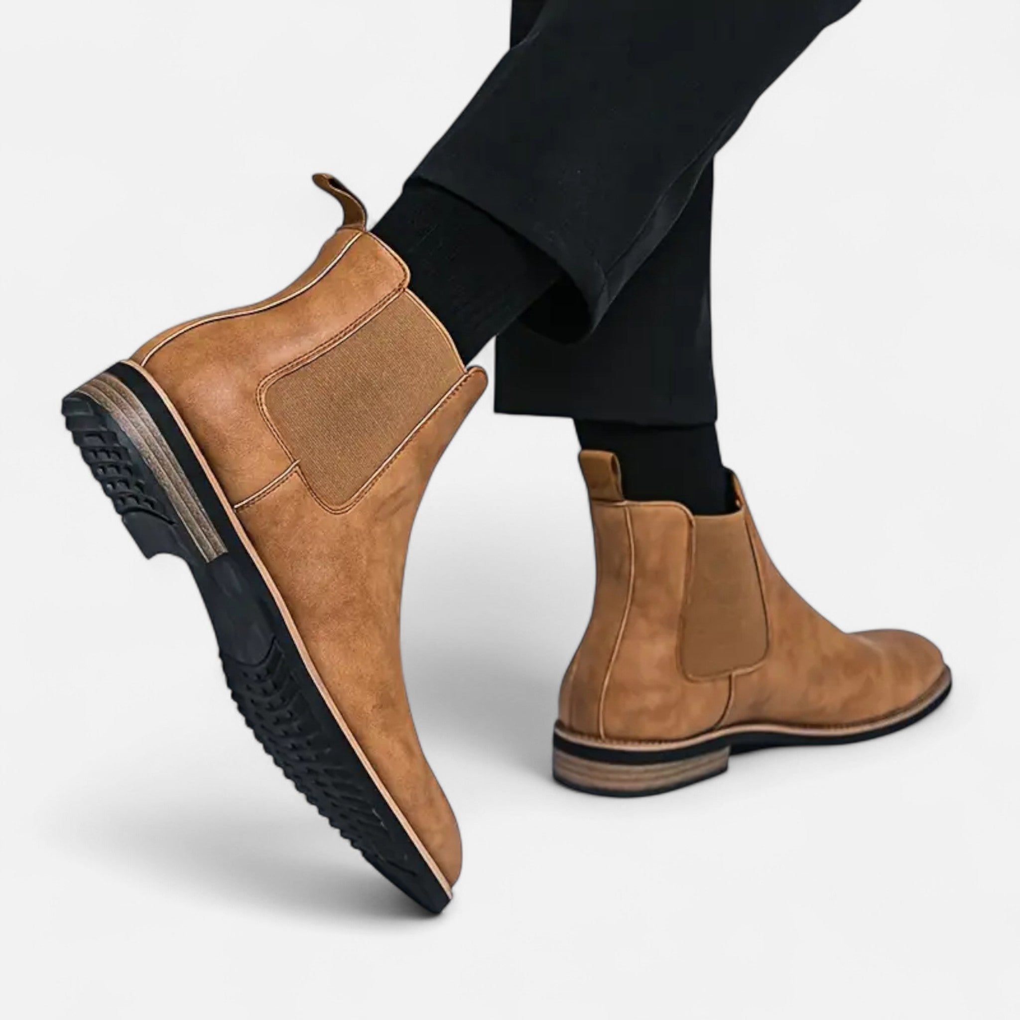 VELYXA | Men’s Slip-On Chelsea Boots with Rubber Sole