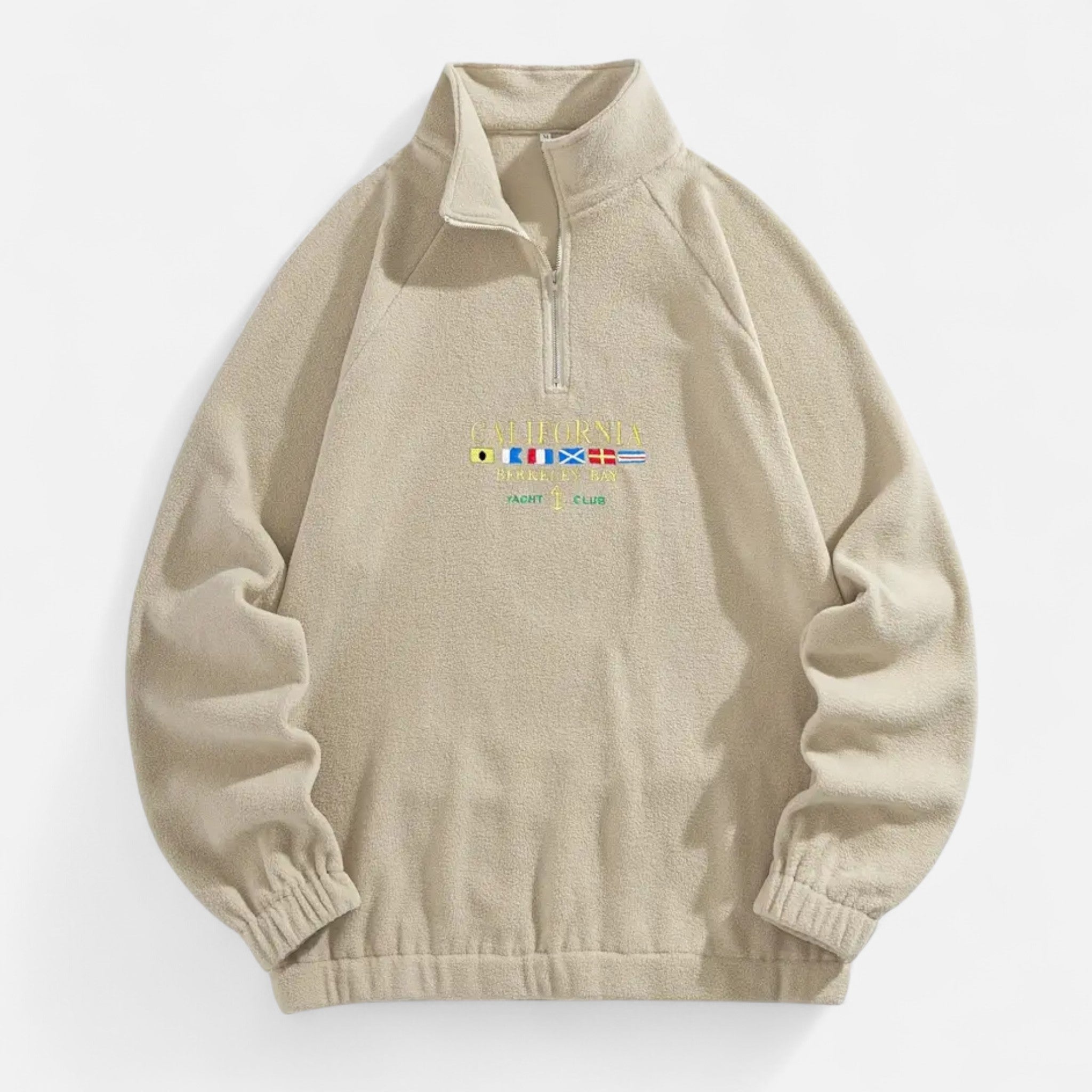 VELYXA | Men’s Zip-Up Fleece Sweatshirt with Stand Collar