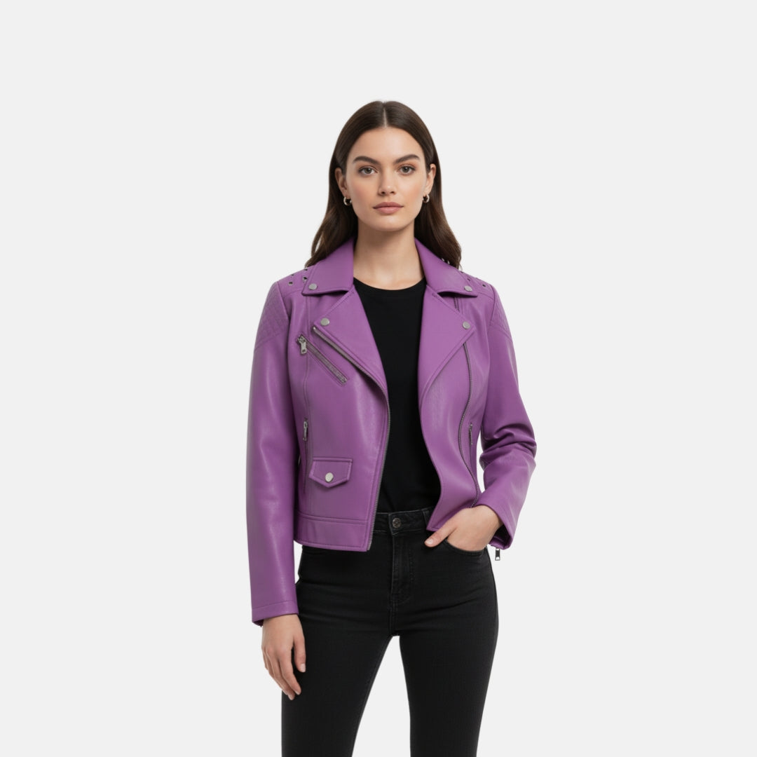 VELYXA | Women’s Short Jacket with Stand Collar and Pockets