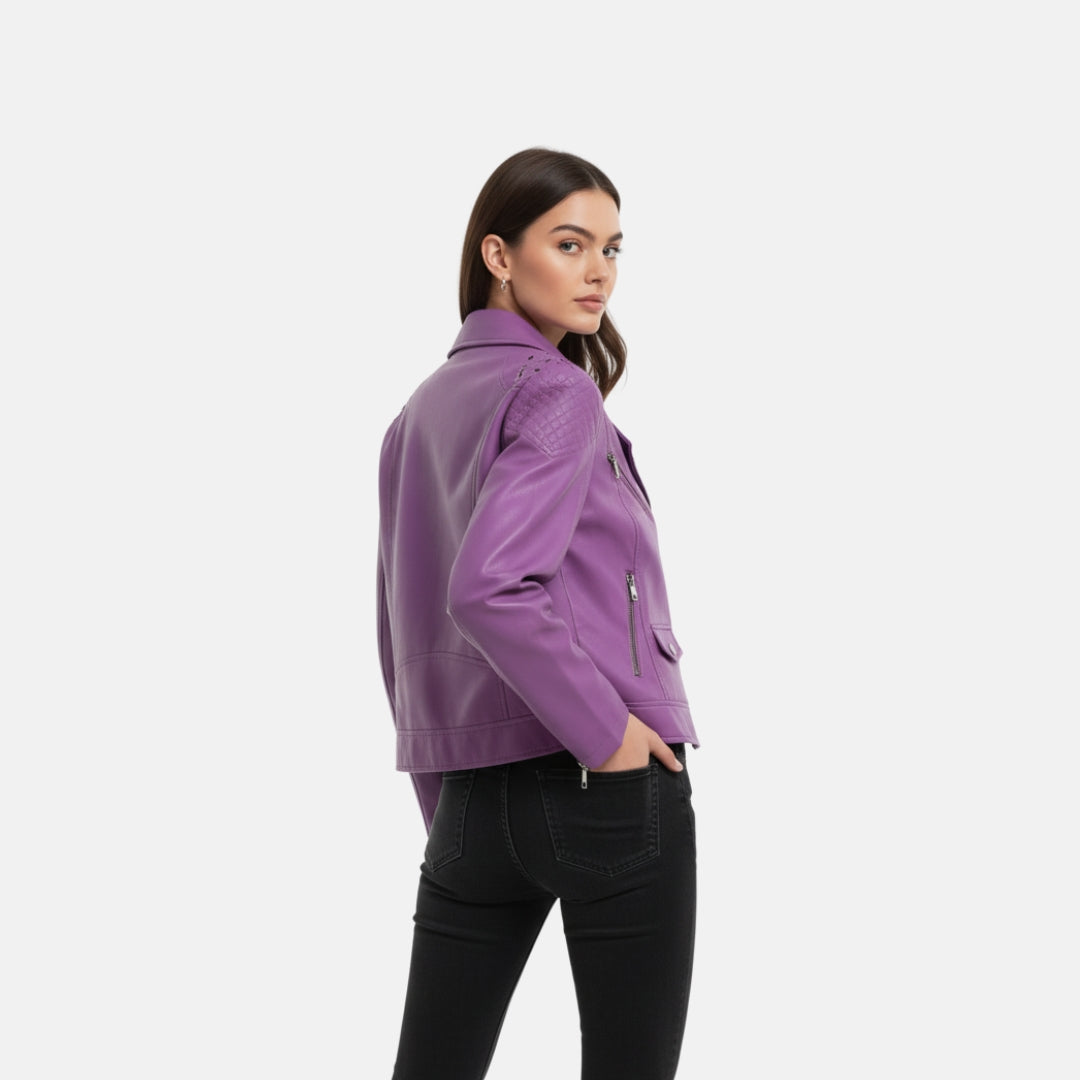 VELYXA | Women’s Short Jacket with Stand Collar and Pockets
