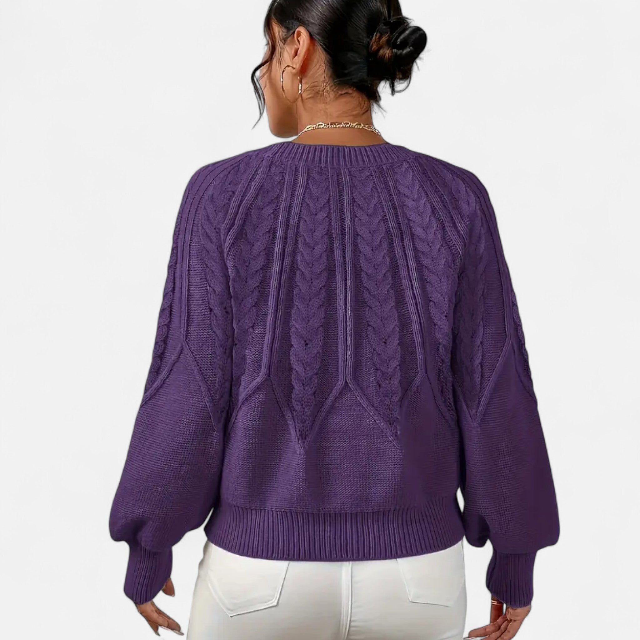 VELYXA | Women’s Pullover Sweater with Round Neck
