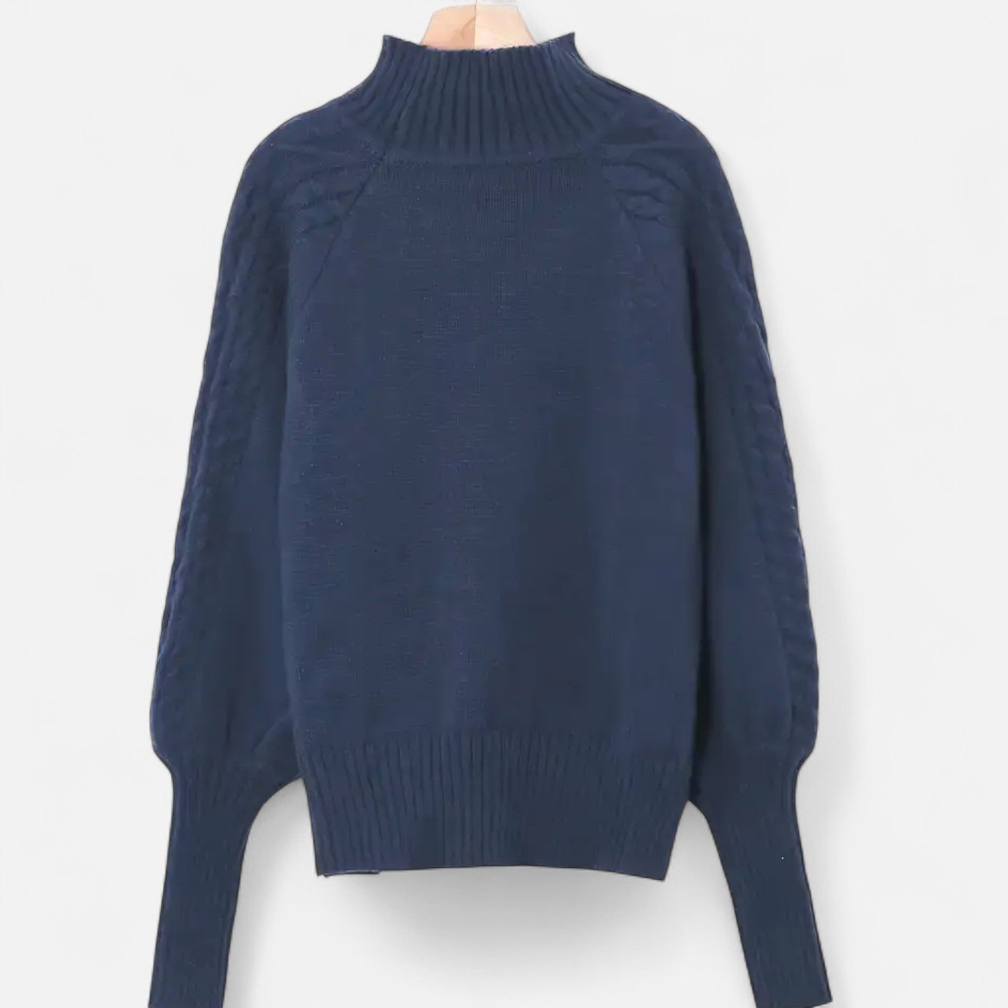 VELYXA | Women’s Knit Pullover Sweater with Half-High Collar