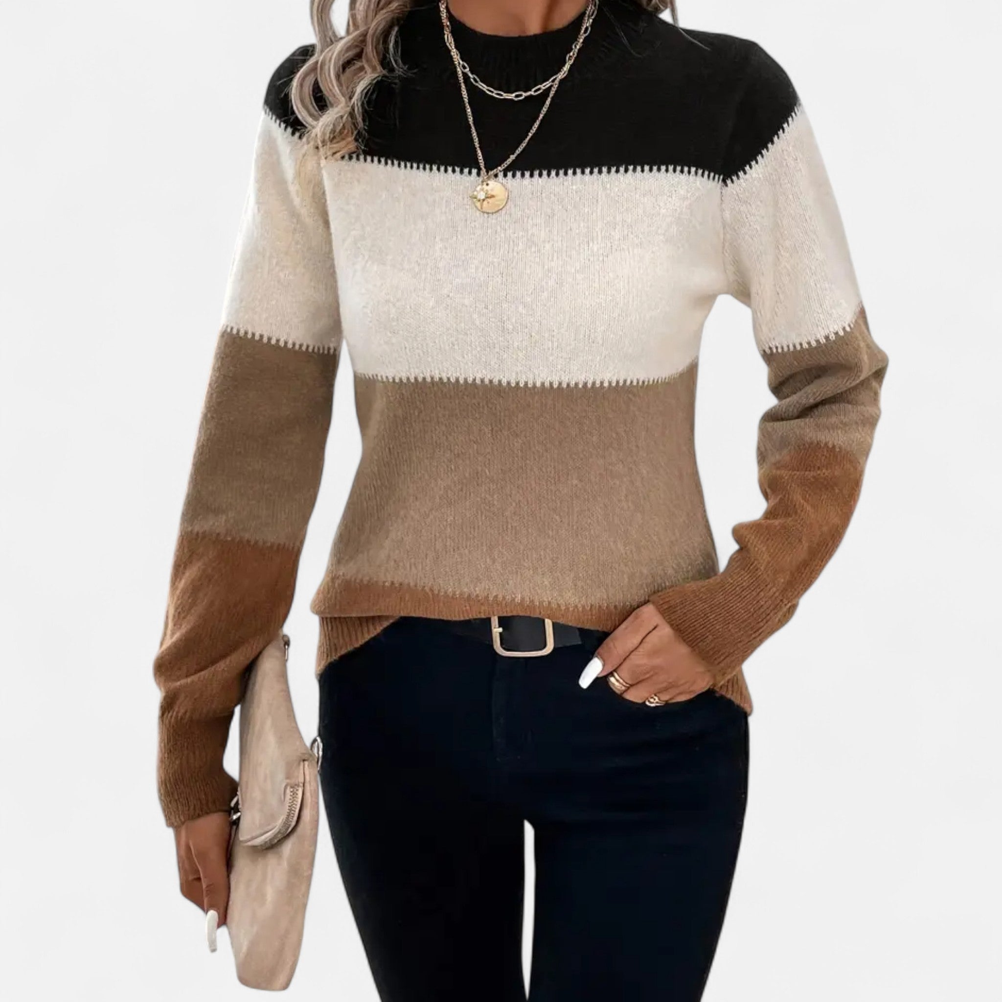 VELYXA | Women’s Pullover Sweater with Mock Neck