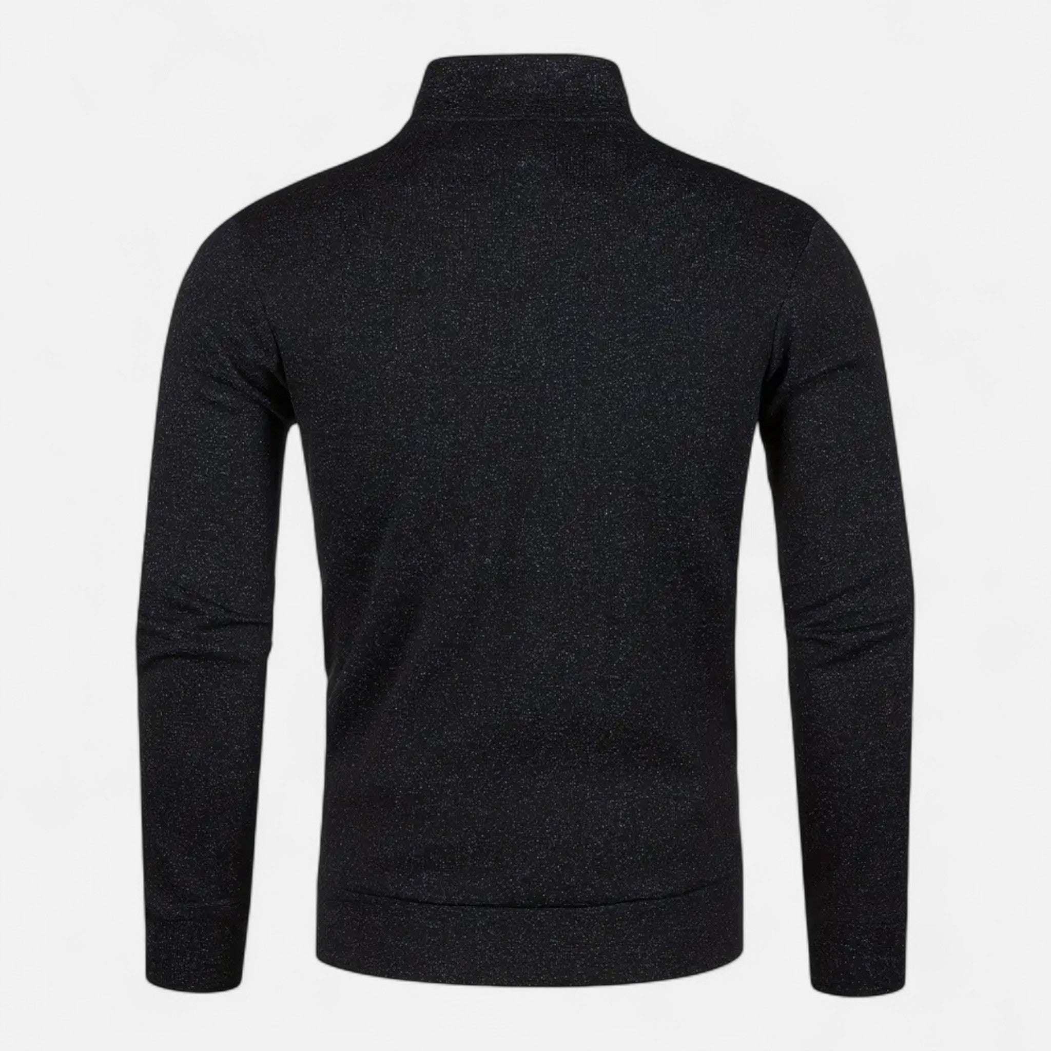 VELYXA | Men’s Knit Cardigan with Stand Collar – Wool-Cotton Blend