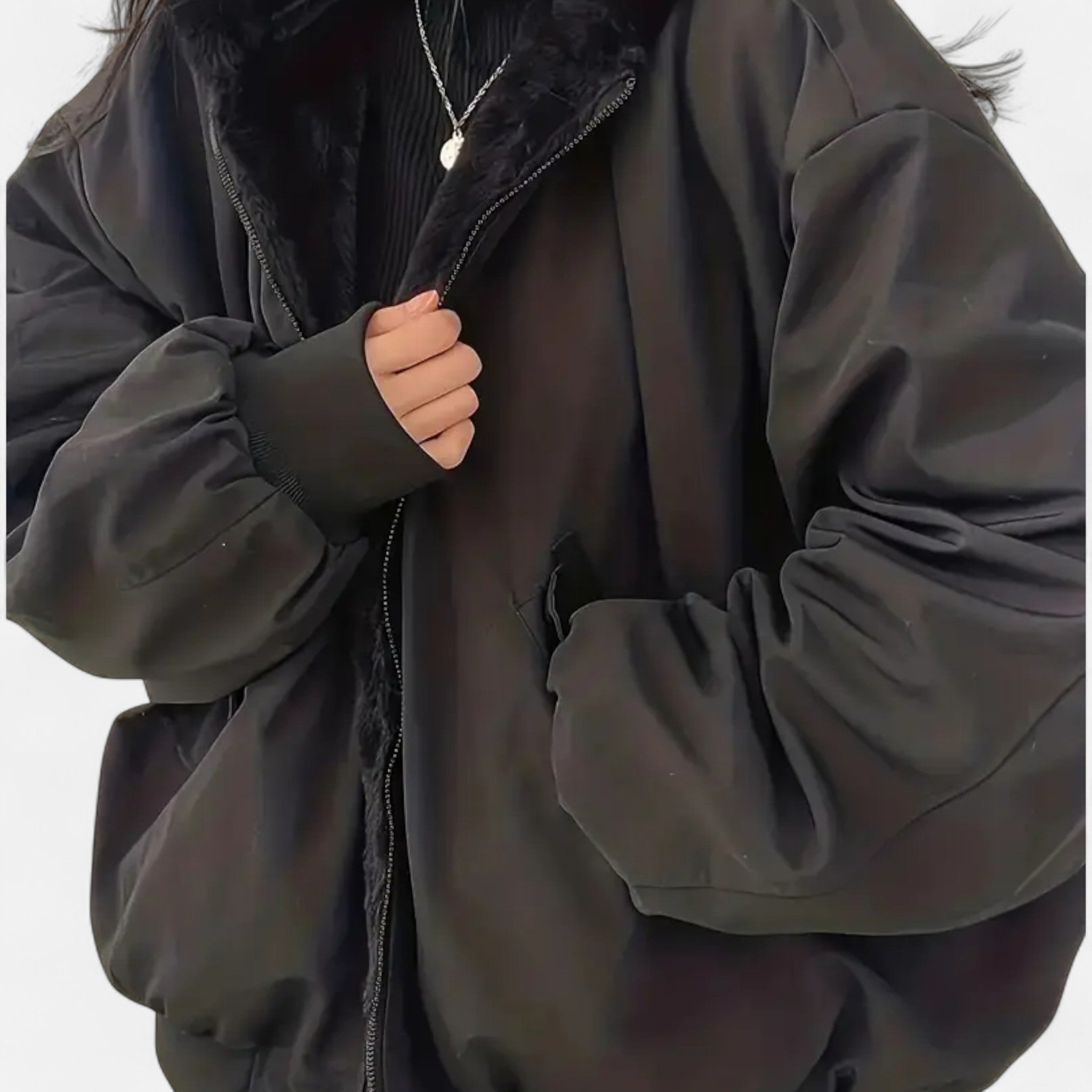 VELYXA | Women's Polyester Bomber Jacket – Zip-Up