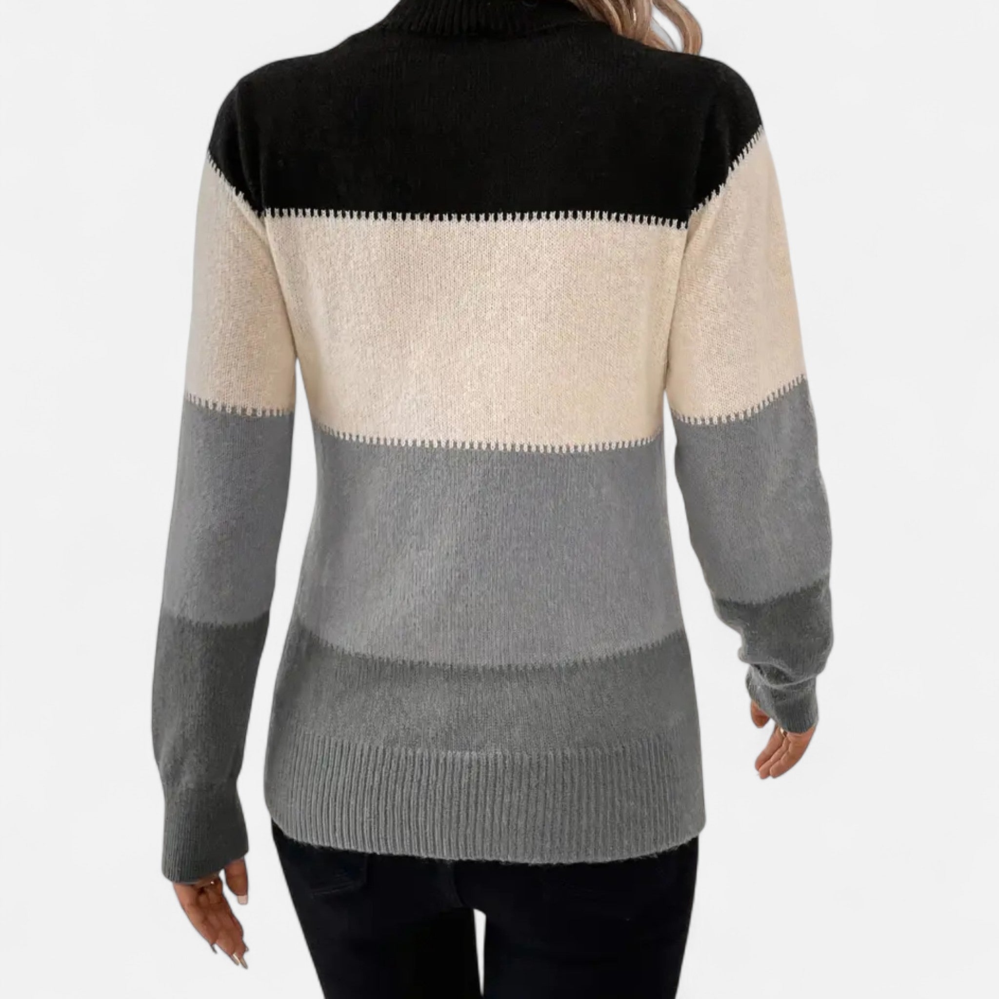 VELYXA | Women’s Pullover Sweater with Mock Neck