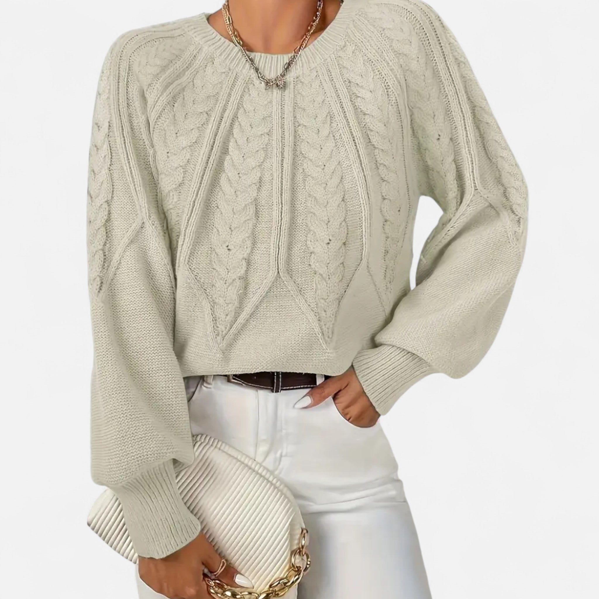 VELYXA | Women’s Pullover Sweater with Round Neck