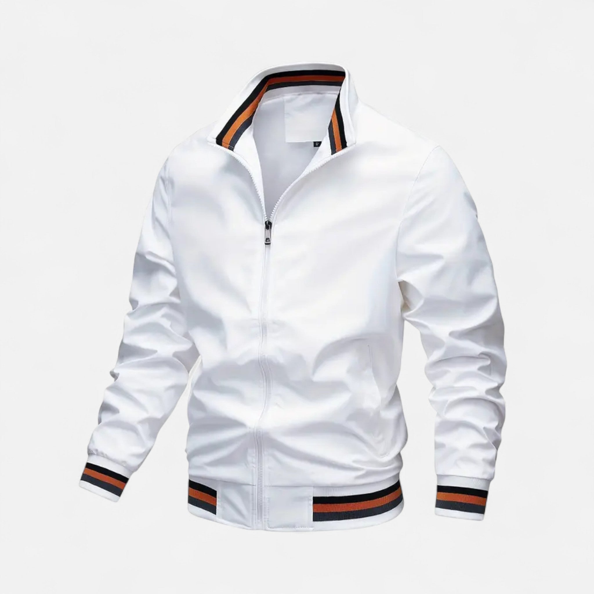 VELYXA | Men’s Zip-Up Bomber Jacket with Stand Collar