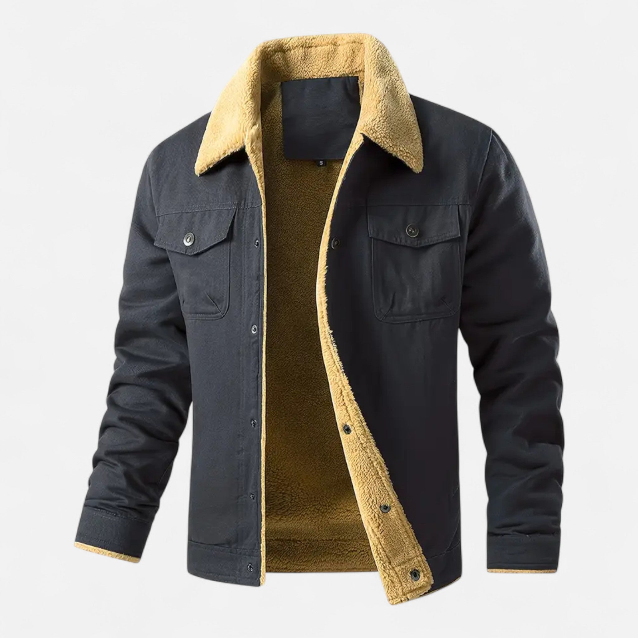 VELYXA | Men’s Fleece Zip-Up Jacket with Flap Pockets