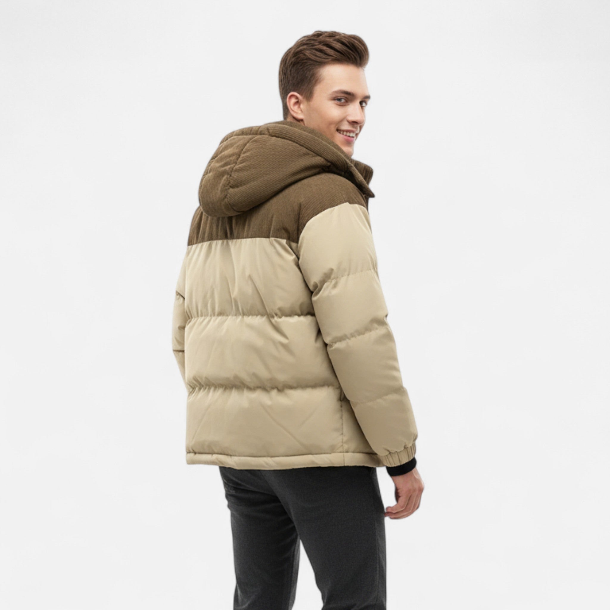 VELYXA | Men’s Hooded Cotton Zip-Up Jacket