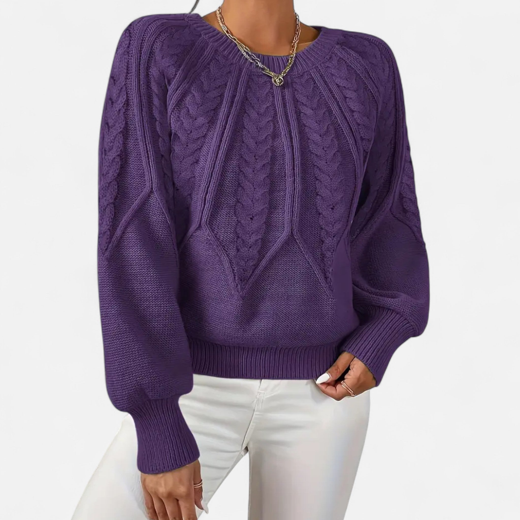 VELYXA | Women’s Pullover Sweater with Round Neck